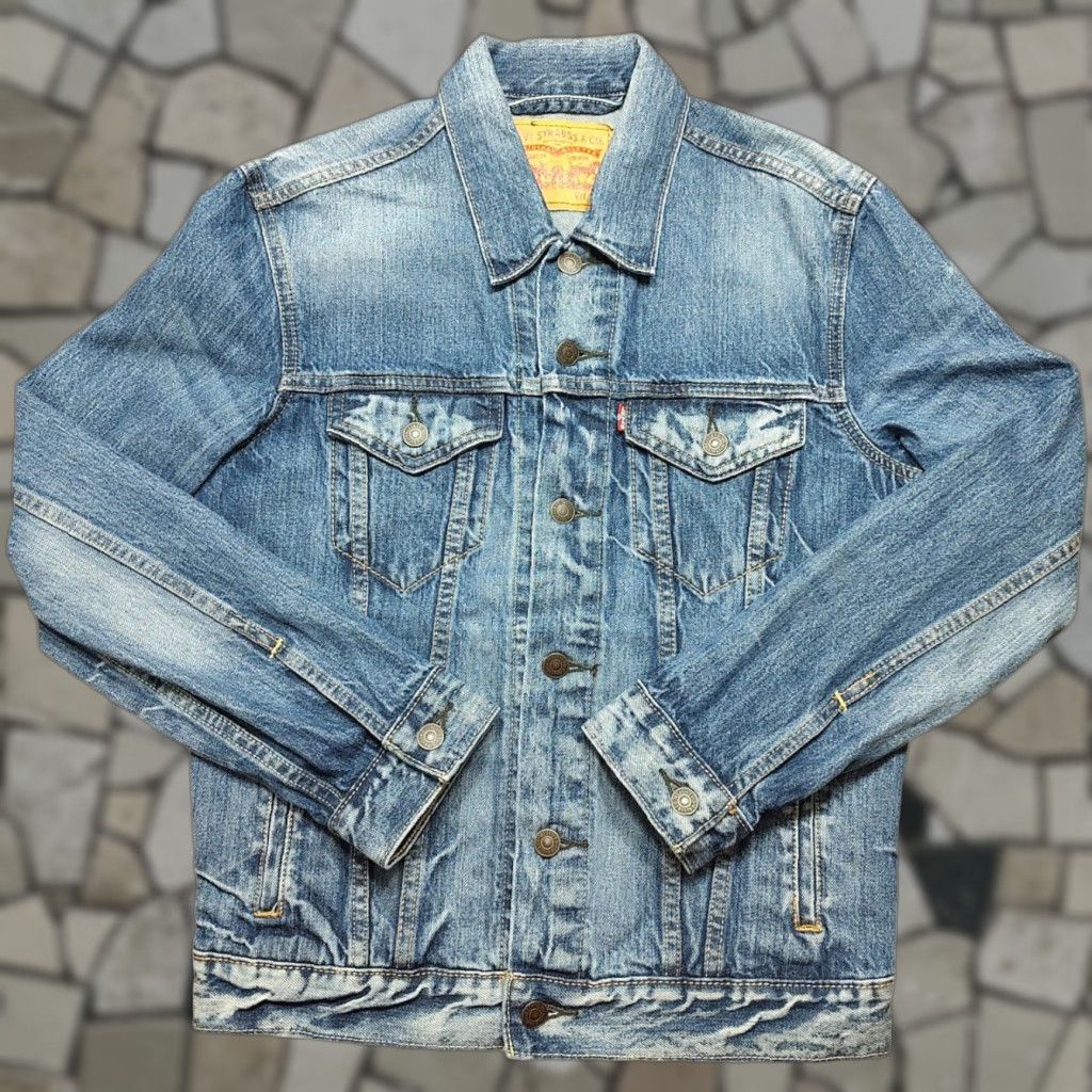 Levi's Levi's Trucker Jacket Mens Short Denim Light Blue 72334 Western 90s Style Size US 29 - 1 Thumbnail