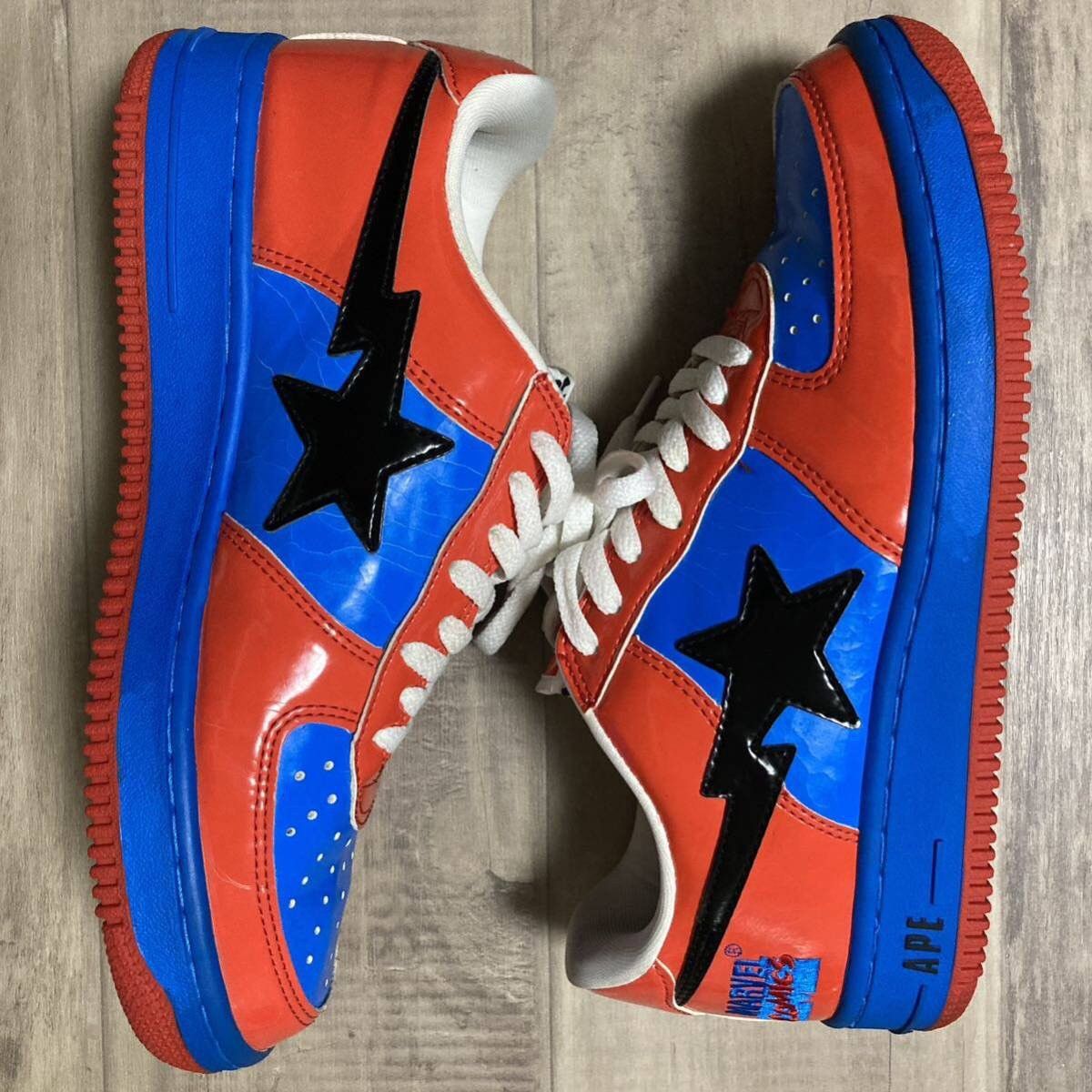 Bape × Marvel Comics × Nigo 2005 Marvel Comics patent leather BAPE STA sneakers APE NIGO Size US 9.5 / EU 42-43 - 4 Thumbnail