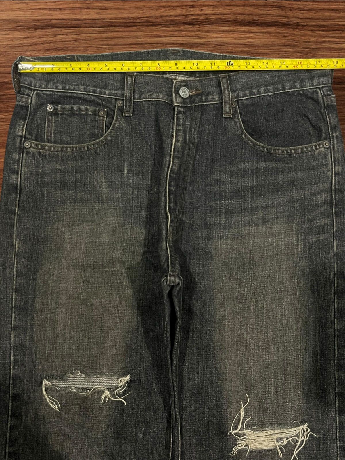 Japanese Brand Vintage Japanese Brand Bobson Black Washed Distressed Jeans Size US 36 / EU 52 - 16 Thumbnail