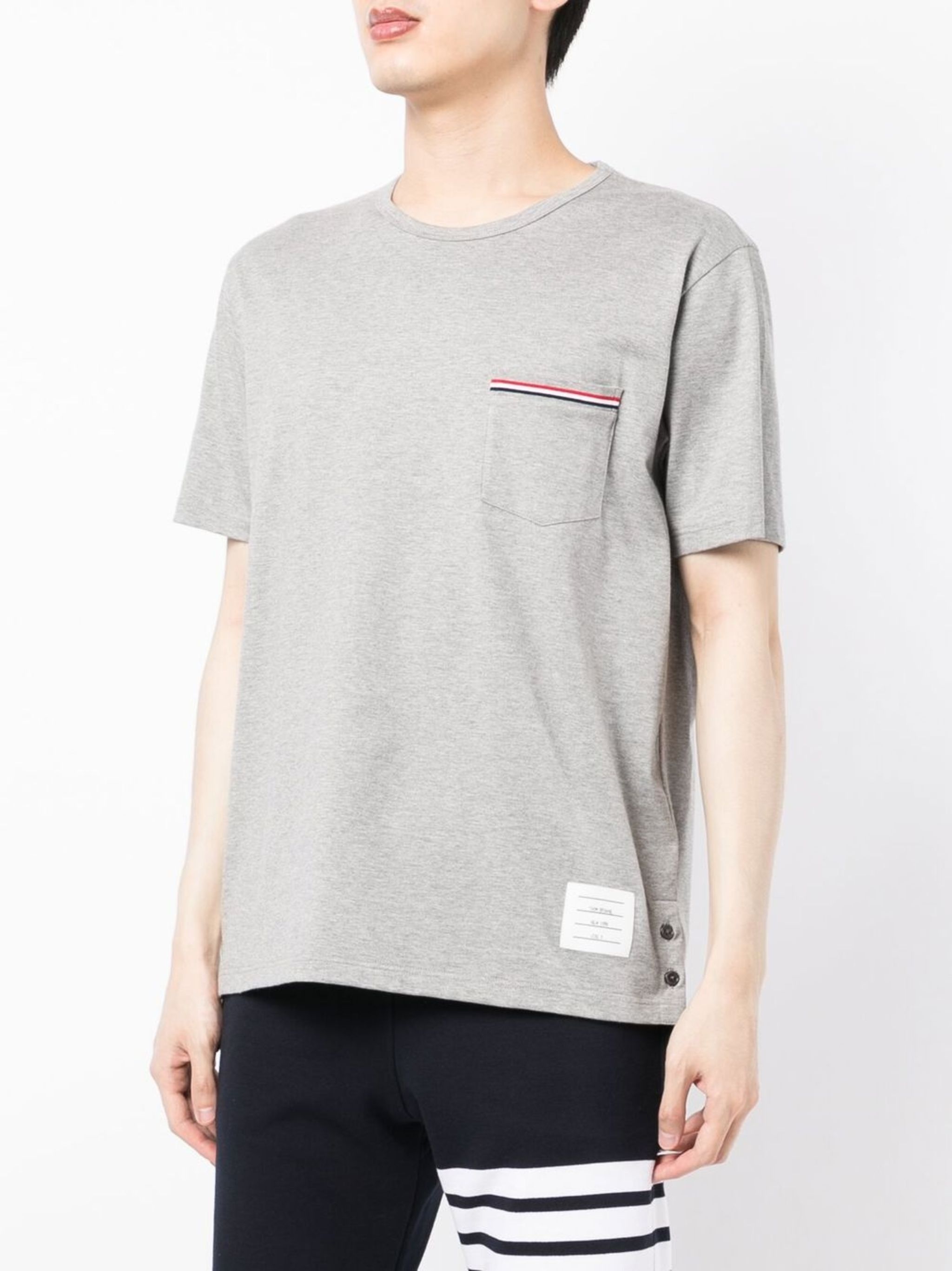 Thom Browne o1s22i1n1124 Crewneck T-Shirt in Grey Size US M / EU 48-50 / 2 - 3 Thumbnail