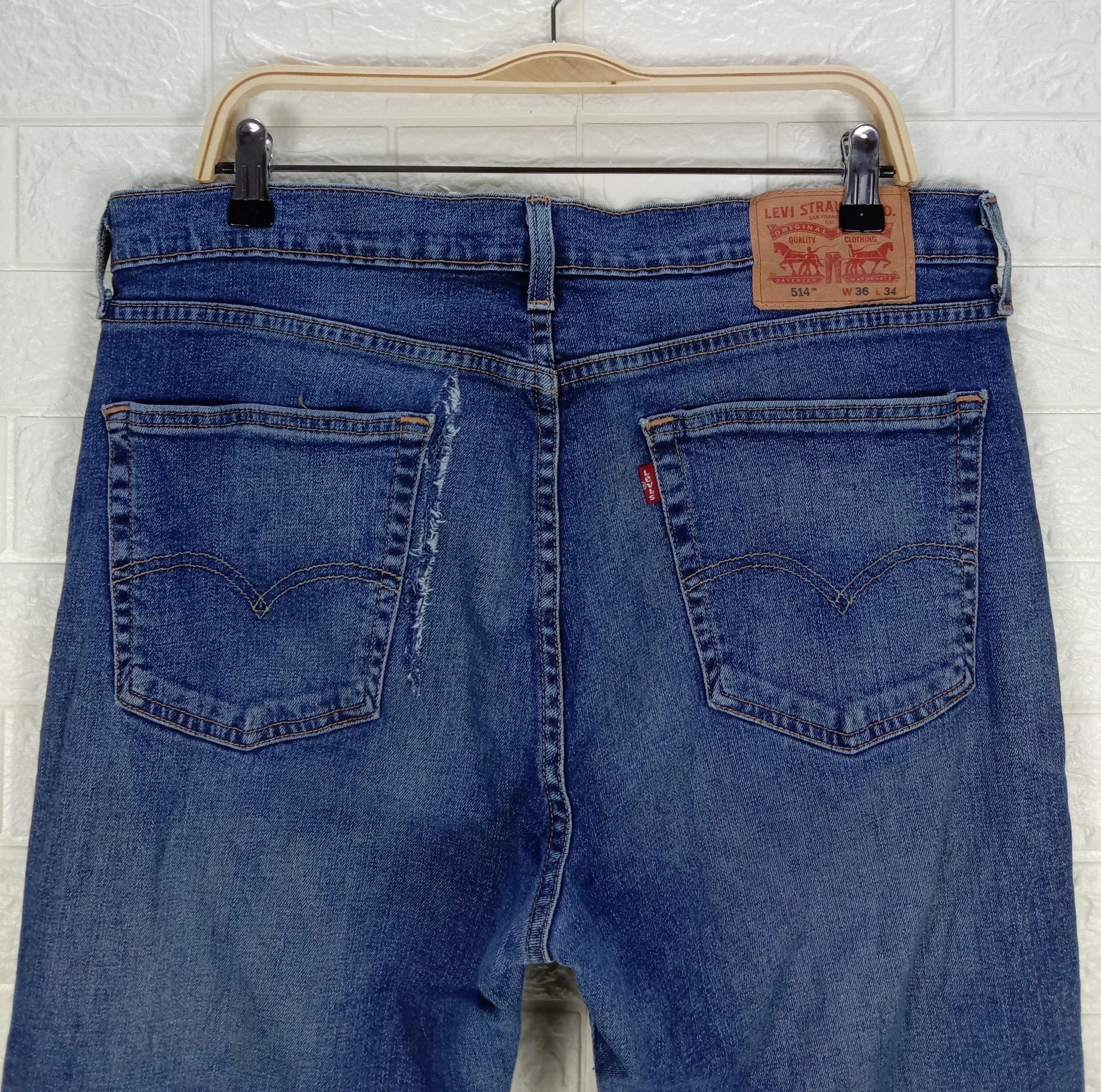 Levi's Vintage Levi's 514 Jeans Slim Straight Distressed Denim Size US 36 / EU 52 - 6 Thumbnail