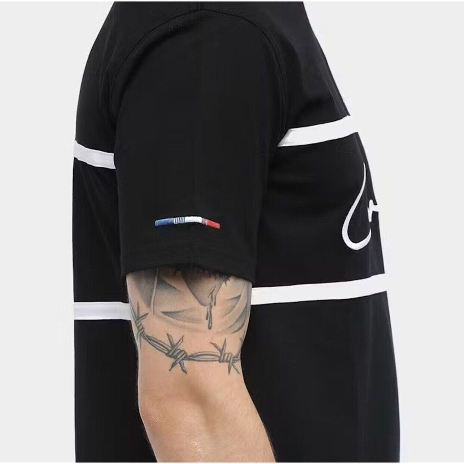 Carre CARRE' Paris Scripted Embroidery BLACK T-Shirt MEN Size 3XL Size US XXL / EU 58 / 5 - 4 Thumbnail