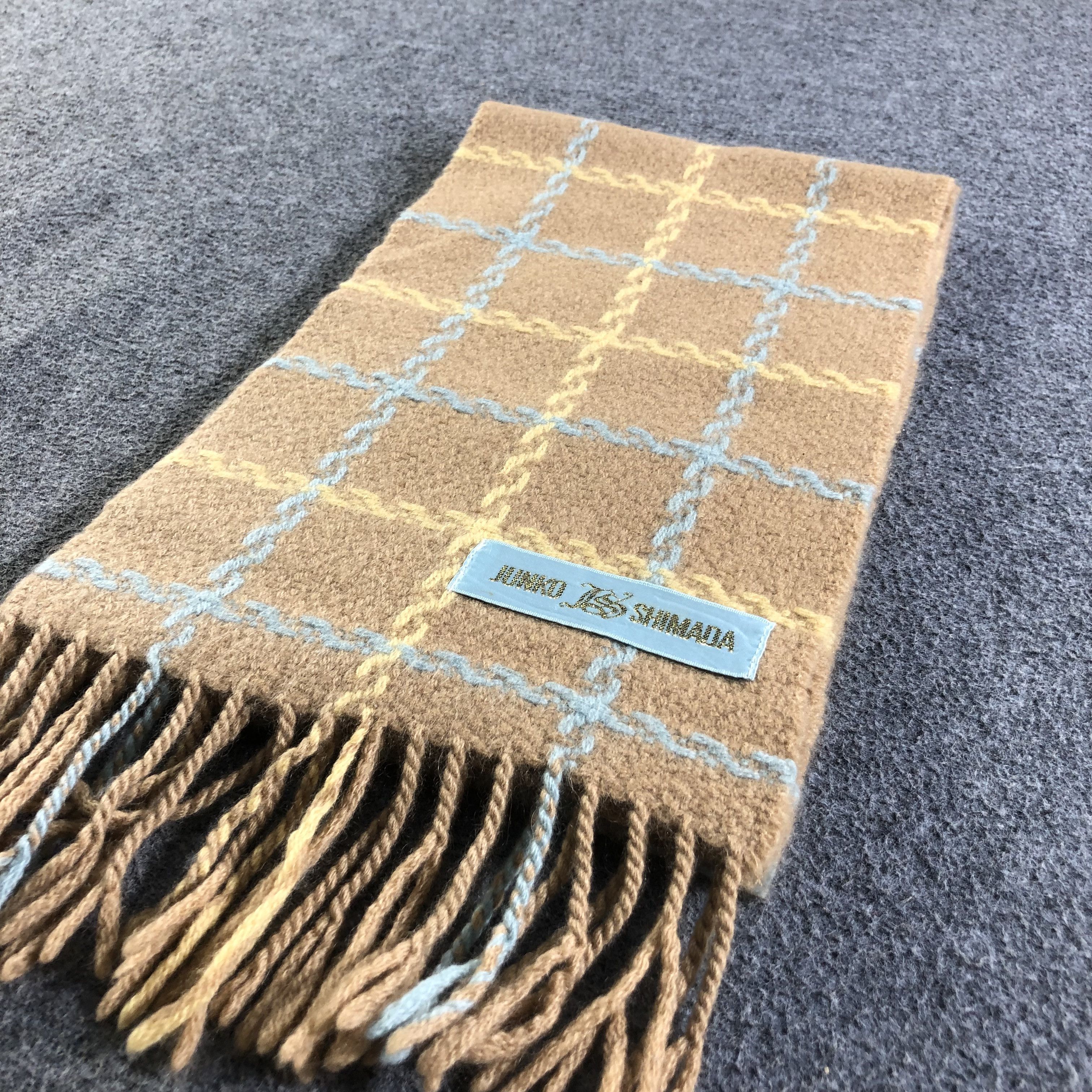 Junko Shimada Junko Shimada Tartan Wool Scarf Muffler Neckwear V2486 Size ONE SIZE - 3 Thumbnail