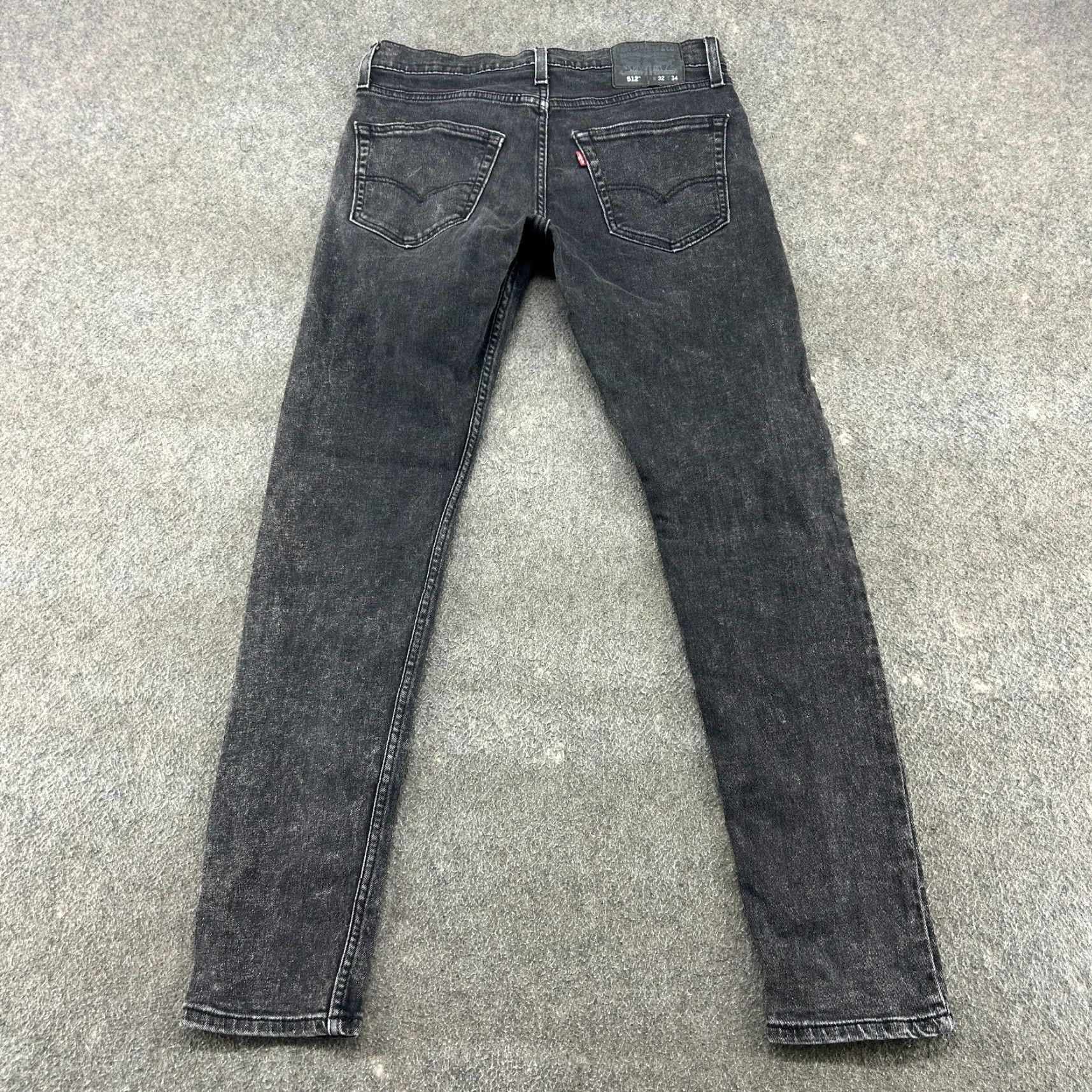 Levi's Levi's 512 Jeans Slim Straight Black Denim 32x34 Men's Cotton Stretch 5-Pocket Slimming Regular Length Vintage? No Size US 32 / EU 48 - 6 Thumbnail