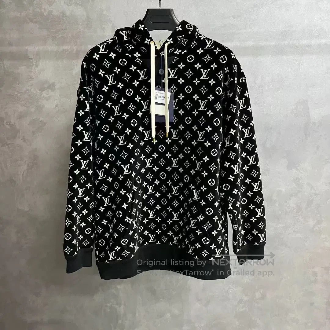 Louis Vuitton Louis Vuitton Black Logo Print Hoodie. Size US XL / EU 56 / 4 - 1 Thumbnail