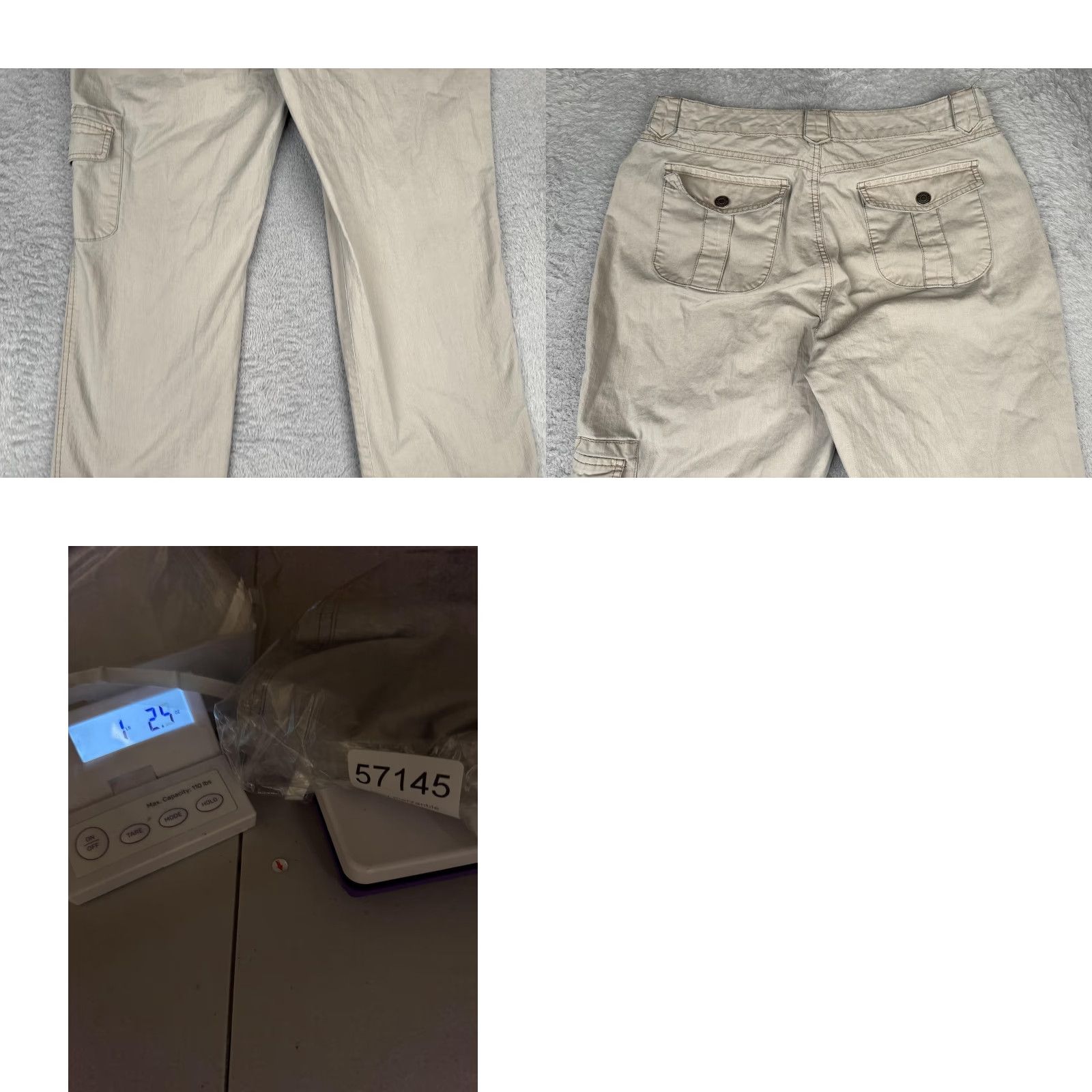 Gloria Vanderbilt Gloria Vanderbilt Jeans Straight Womens 12 Beige Light Wash High Rise 32x31 Cargo Pocket Jeans Woman Beige Light Wash Size 34" / US 12 / IT 48 - 10 Thumbnail
