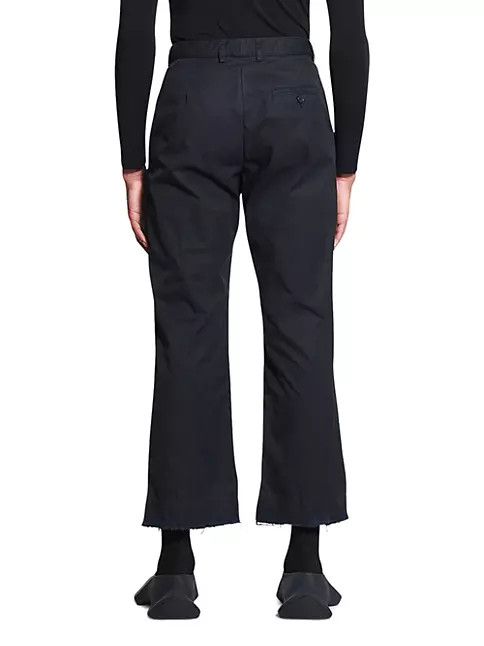 Balenciaga o1in1g1024 Cropped Pants in Black Size US 34 / EU 50 - 4 Thumbnail