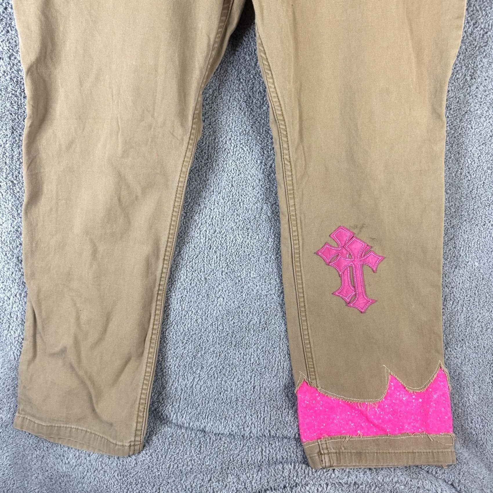 Carhartt Carhartt Carpenter Pants Mens 30x28 Brown Relaxed Canvas Glitter Cross Size US 30 / EU 46 - 4 Thumbnail