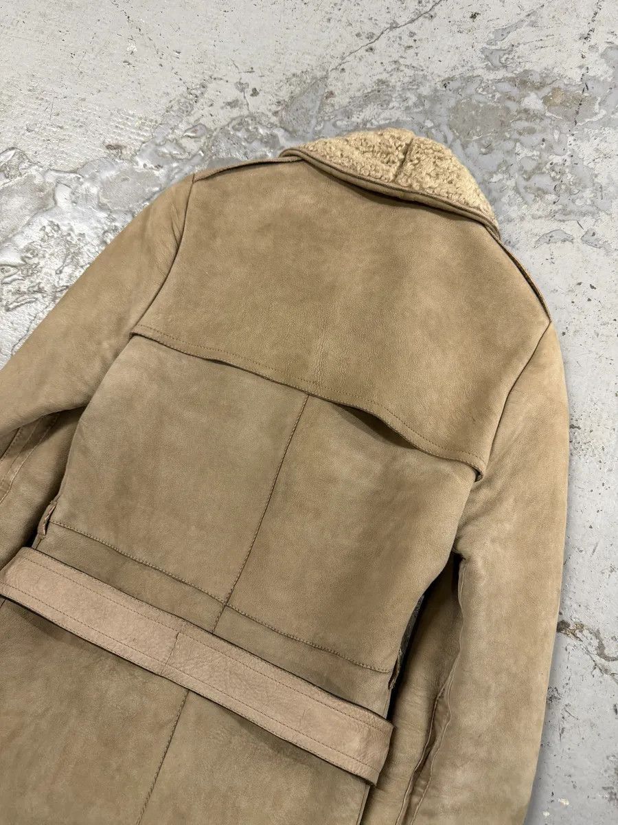 Gucci 2000s Gucci Beige Premium Shearling Long Belted Coat Size S / US 4 / IT 40 - 6 Thumbnail