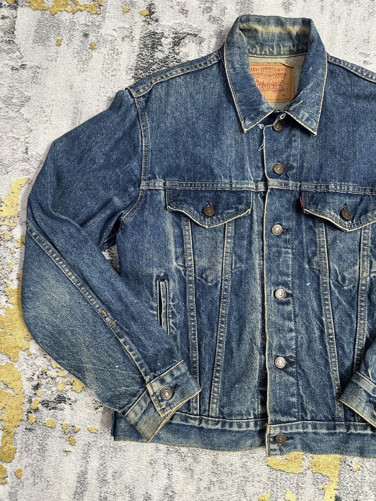 Levi's Vintage Clothing Vintage Levis Denim Trucker Jacket – Made In USA 70s Style Size US S / EU 44-46 / 1 - 7 Thumbnail