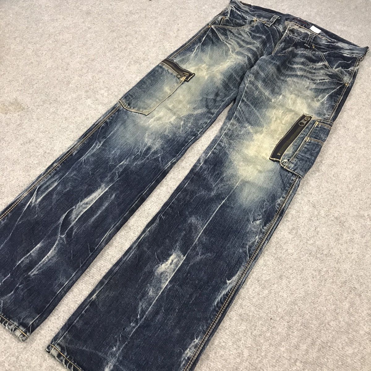 Japanese Brand BAGGY JEANS BLUE WAY JAPAN DENIM PANTS Size US 32 / EU 48 - 4 Thumbnail