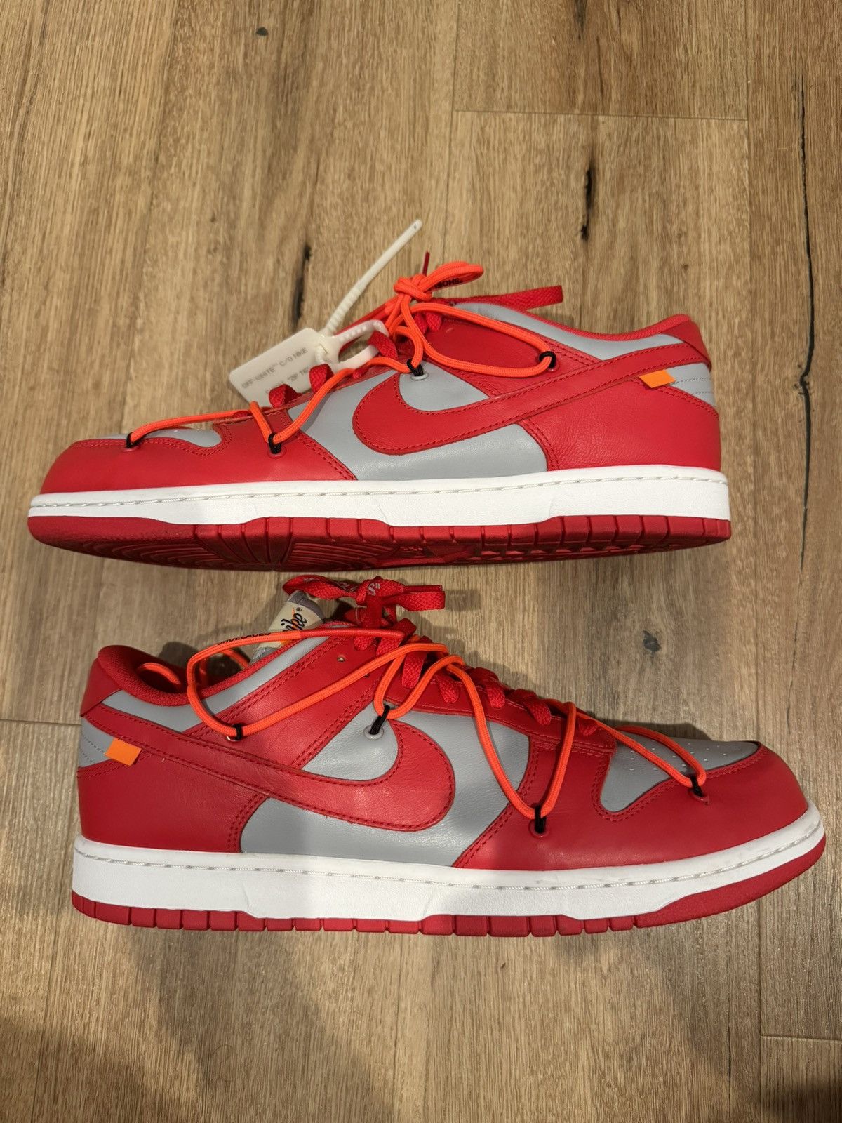 Nike Nike Off-White University Red Dunks Size US 14 / EU 47 - 2 Thumbnail