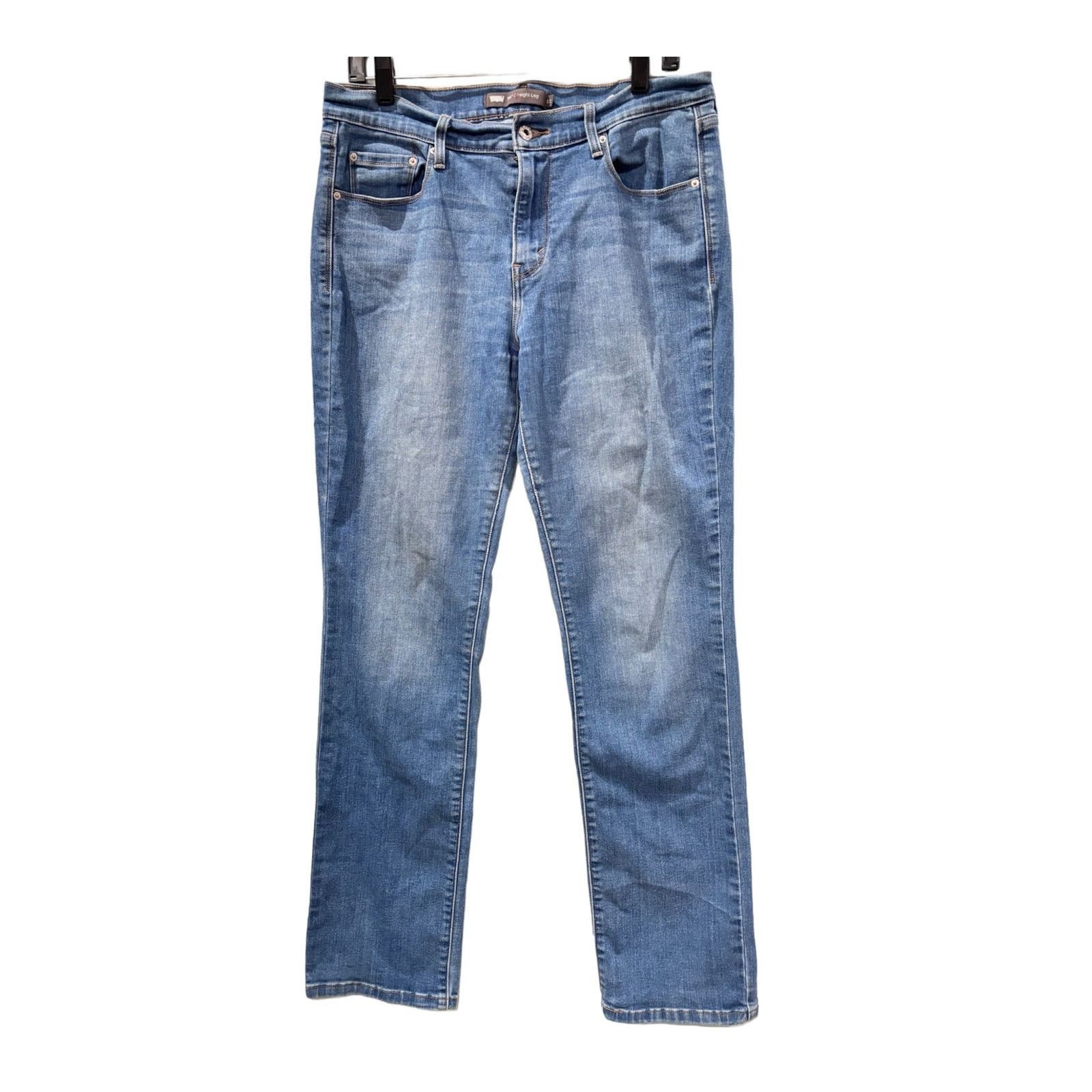 Levi's LEVI'S Women's Medium Wash 505 Straight Leg Jeans Sz 12 Size 34" / US 12 / IT 48 - 2 Thumbnail