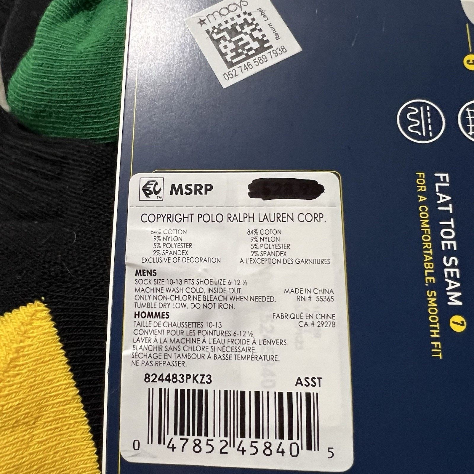 Polo Ralph Lauren Polo Ralph Lauren Cotton Cushioned Socks 6 Pack Multicolor Size ONE SIZE - 5 Thumbnail