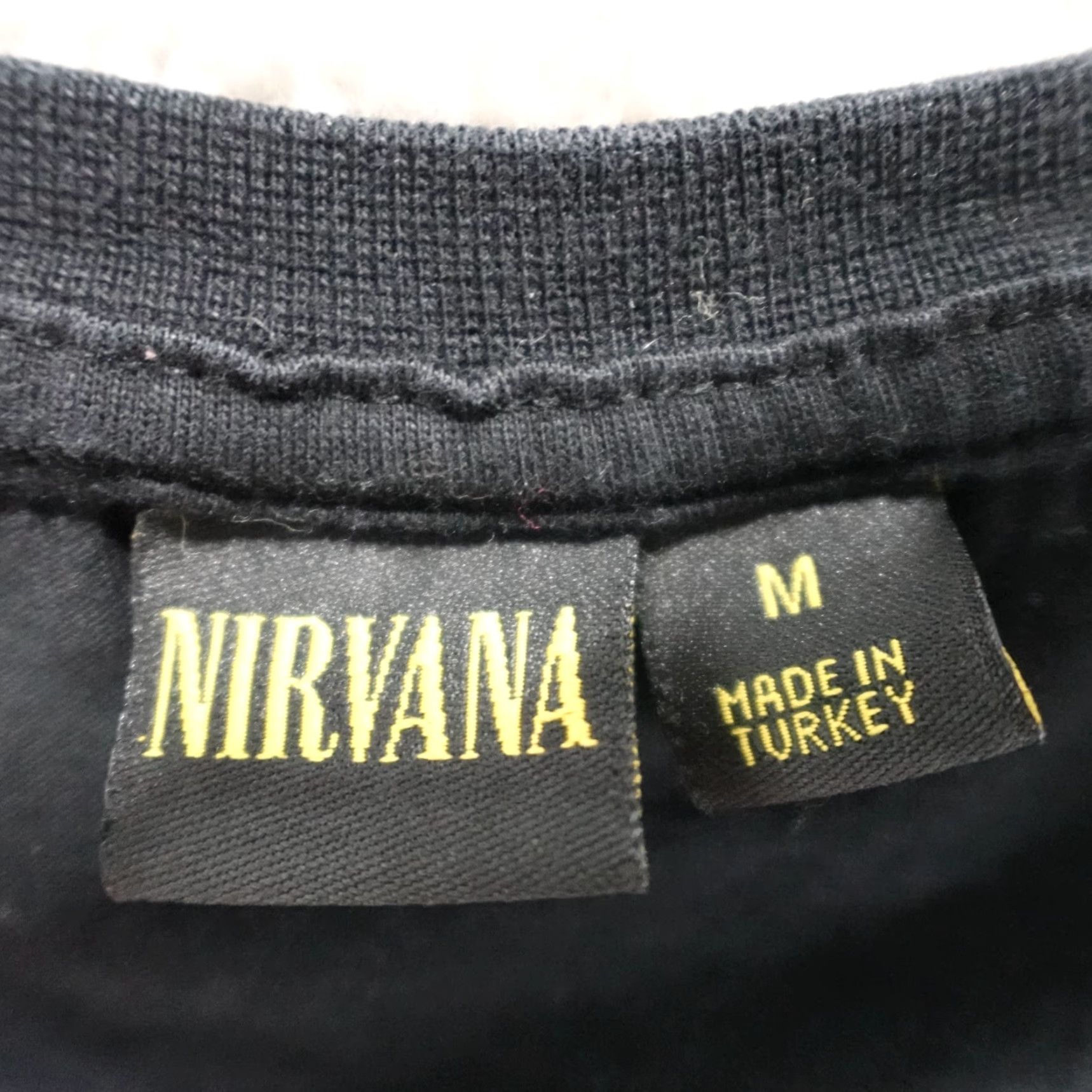 Vintage Nirvana Shirt M Black 2019 Regular Cotton Jersey Crew Neck Short Sleeve Men Band Slip Sliver Size US M / EU 48-50 / 2 - 3 Thumbnail