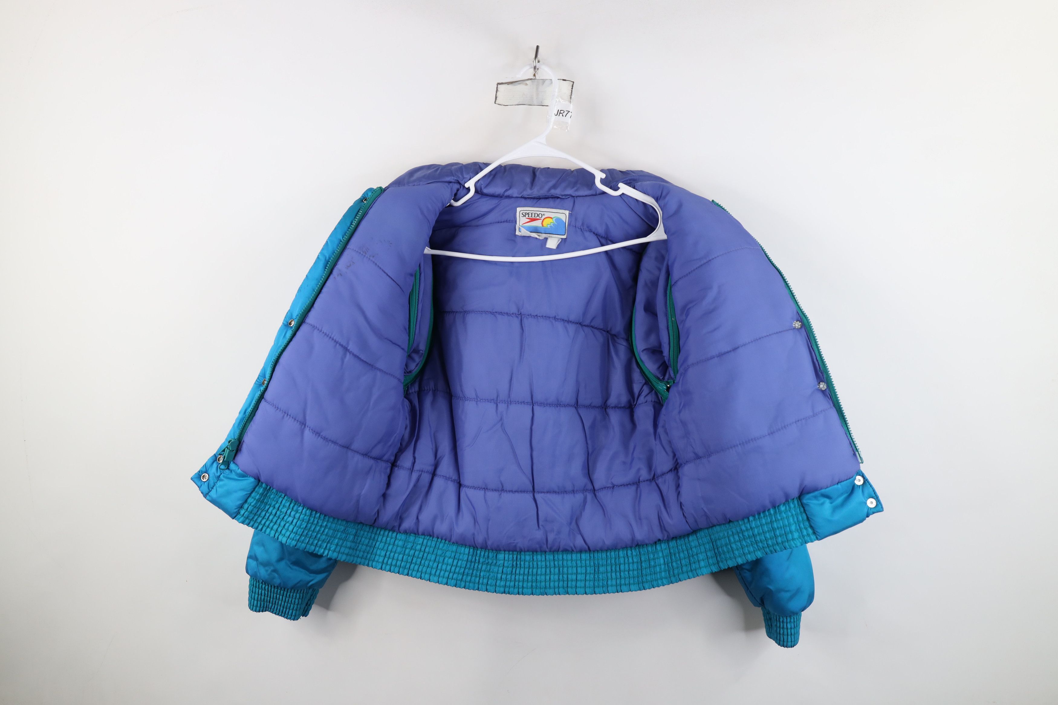 Speedo Vintage 70s Speedo Convertible Puffer Vest Jacket Striped Size S / US 4 / IT 40 - 9 Thumbnail