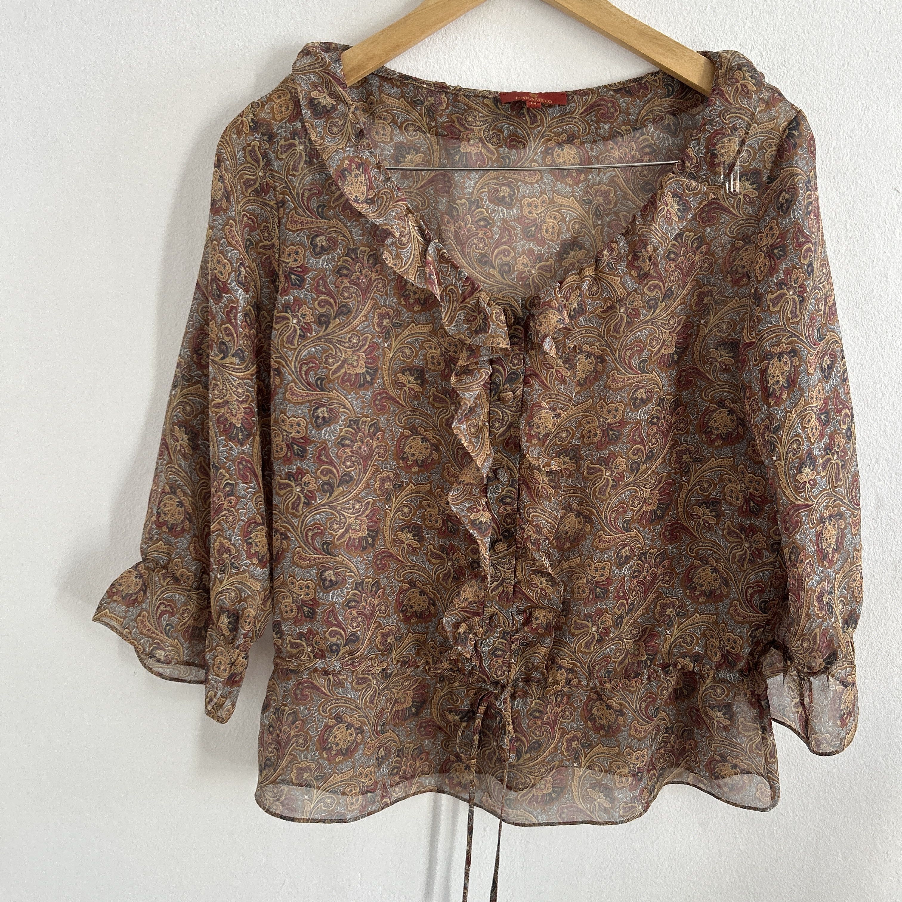 Vintage Vintage 70s Paisley Blouse Size S / US 4 / IT 40 - 8 Thumbnail
