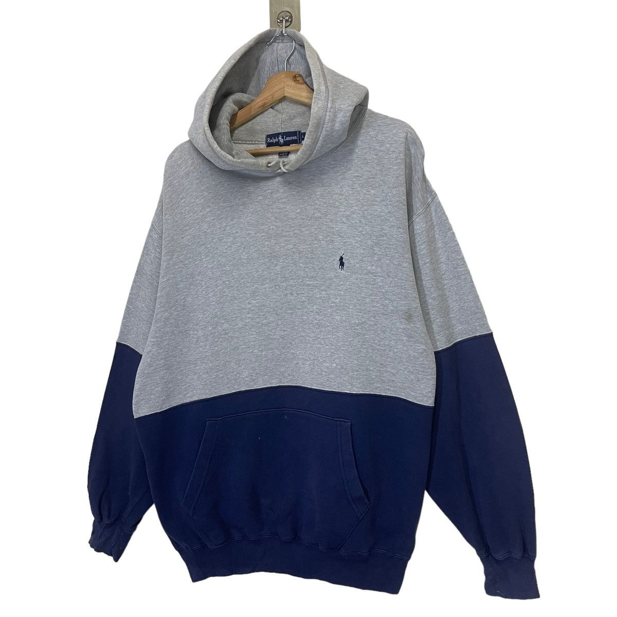 Polo Ralph Lauren × Ralph Lauren × Vintage Vintage 90s Polo Ralph Lauren Small Logo Pullover Hoodie Size US L / EU 52-54 / 3 - 3 Thumbnail