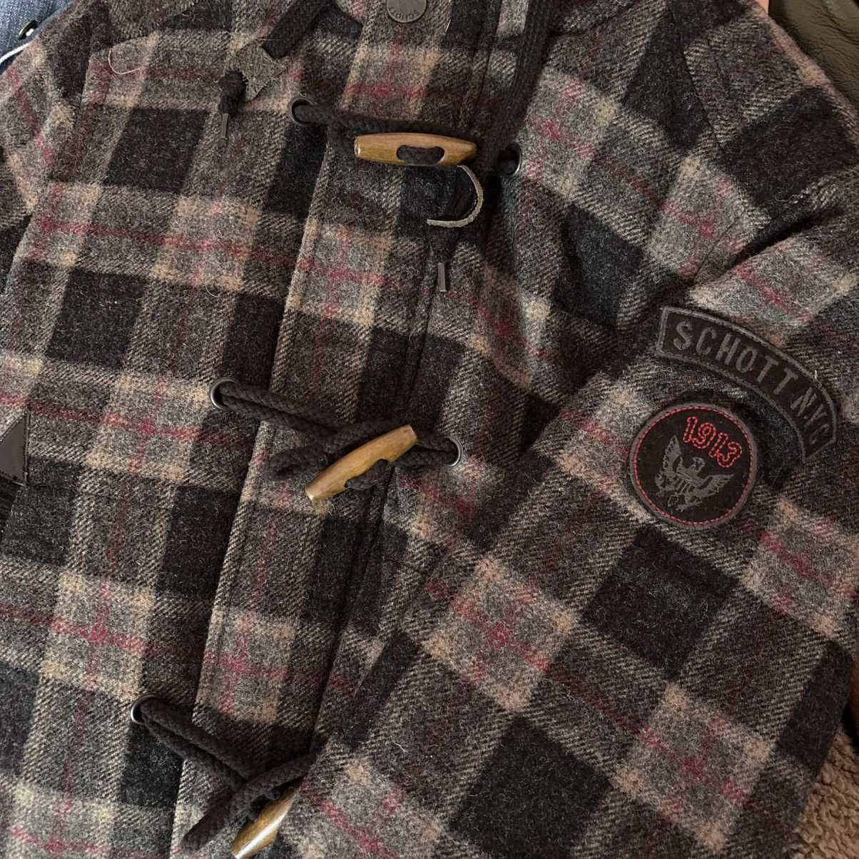 Schott Vintage Schott NYC Plaid Wool Duffle Bomber Jacket w/ Hood Size US S / EU 44-46 / 1 - 5 Thumbnail