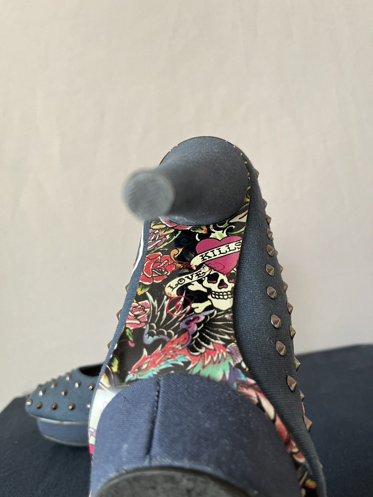 Ed Hardy Ed Hardy Denim Punk Glamour Heels Size US 6 / IT 36 - 16 Thumbnail