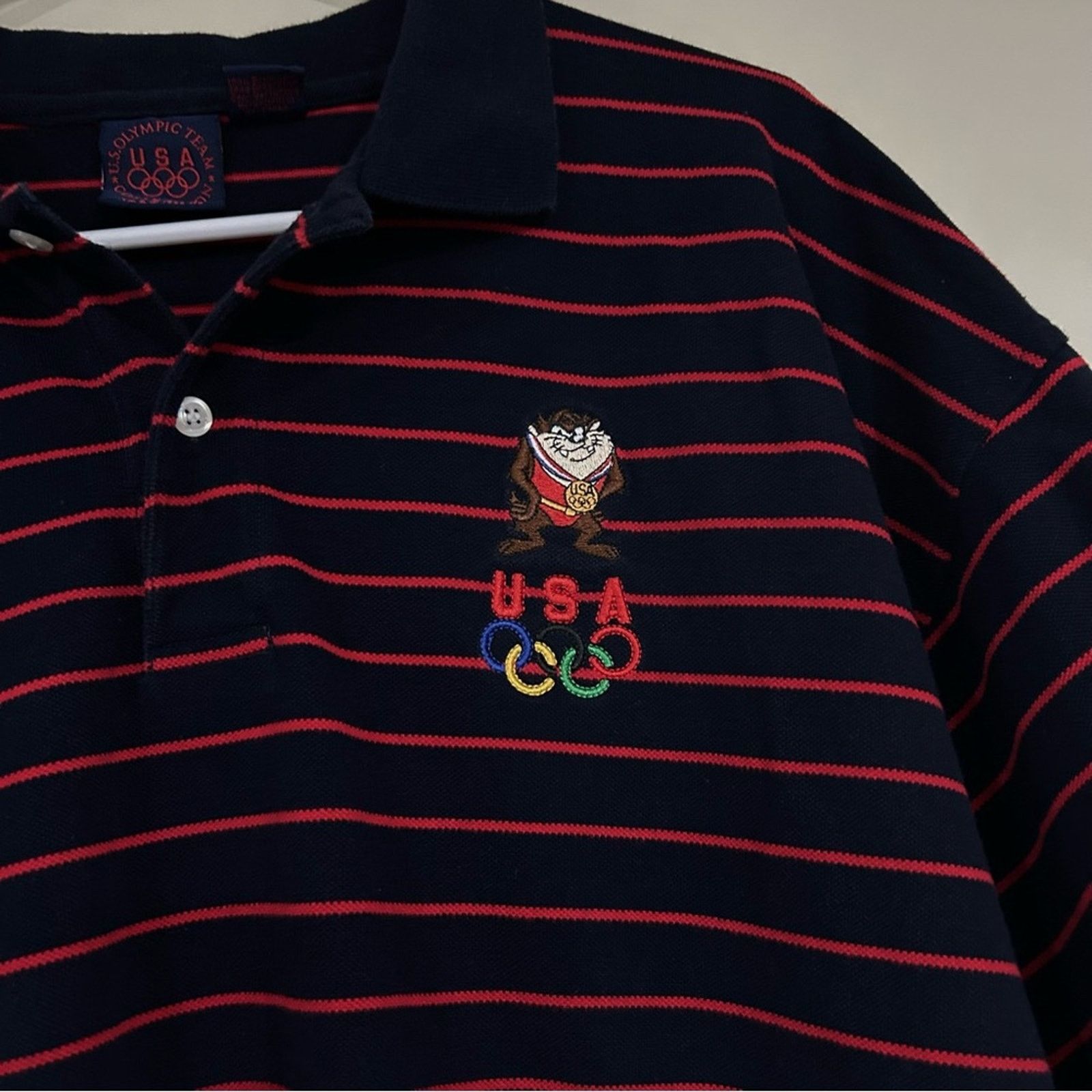 Other 1996 USA Olympics Taz Polo Shirt Size US XL / EU 56 / 4 - 2 Thumbnail