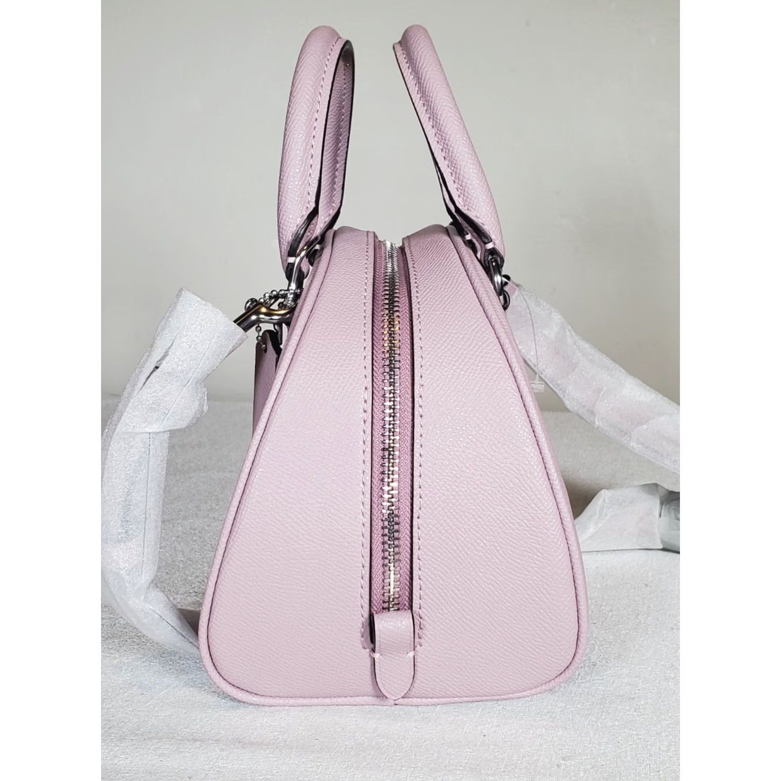 Coach COACH Sydney Satchel Crossbody Bag Ice Purple Crossgrain Leather CA202 New Women's Crossbody Bag Size ONE SIZE - 4 Thumbnail