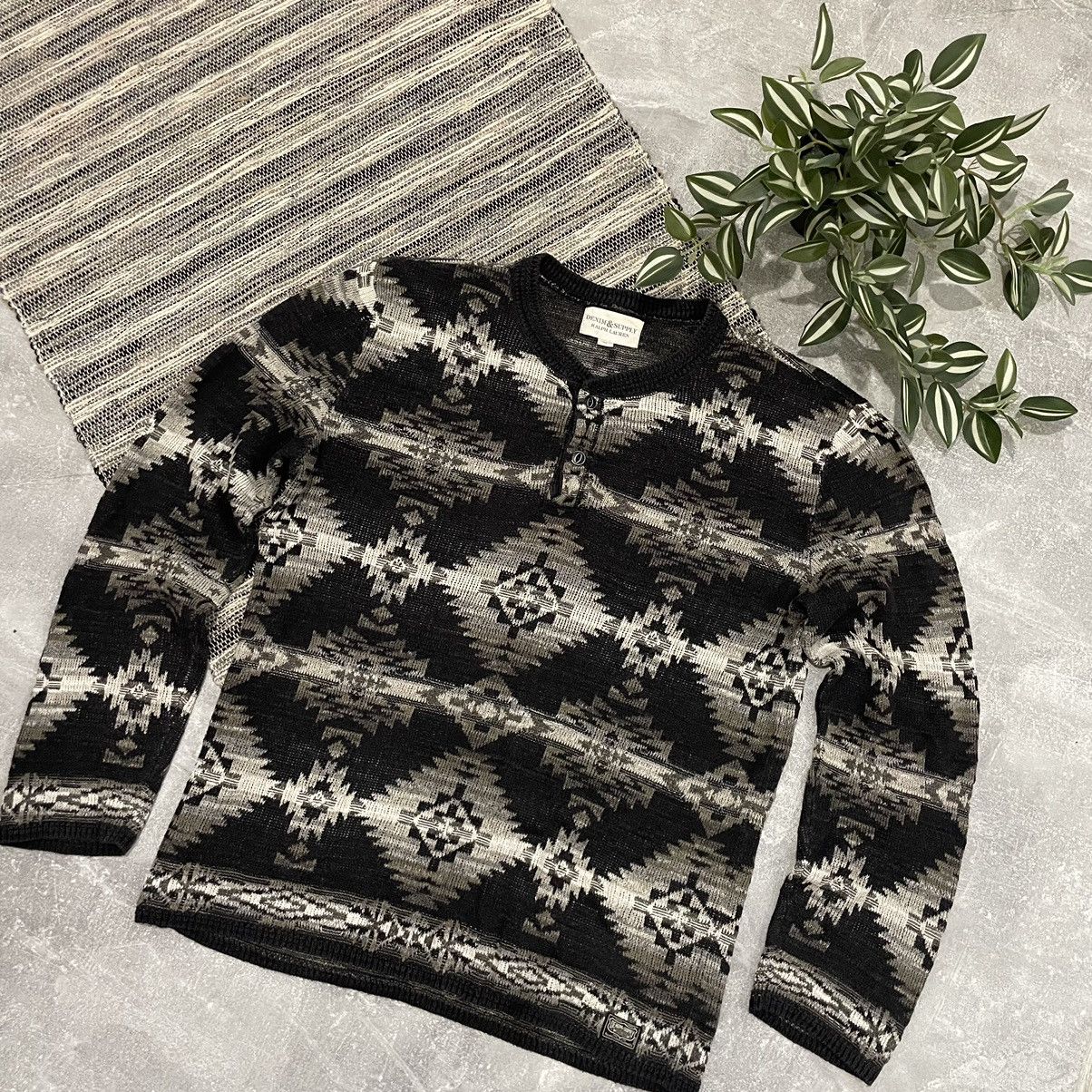 image of Denim And Supply Ralph Lauren x Ralph Lauren Denim Supply Ralph Laurent Rrl Sweater Knit Old Texas 