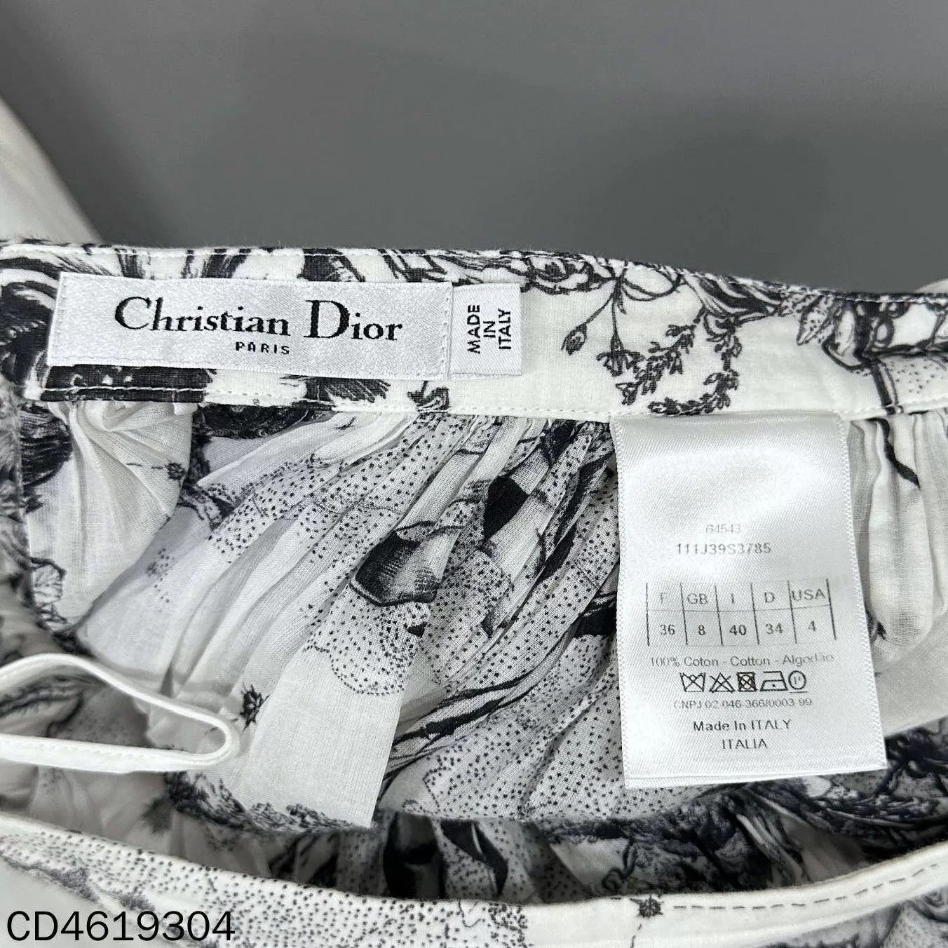 Dior Dior women's zodiac ink wash print midi skirt size 36 Size 26" / US 2 / IT 38 - 4 Thumbnail