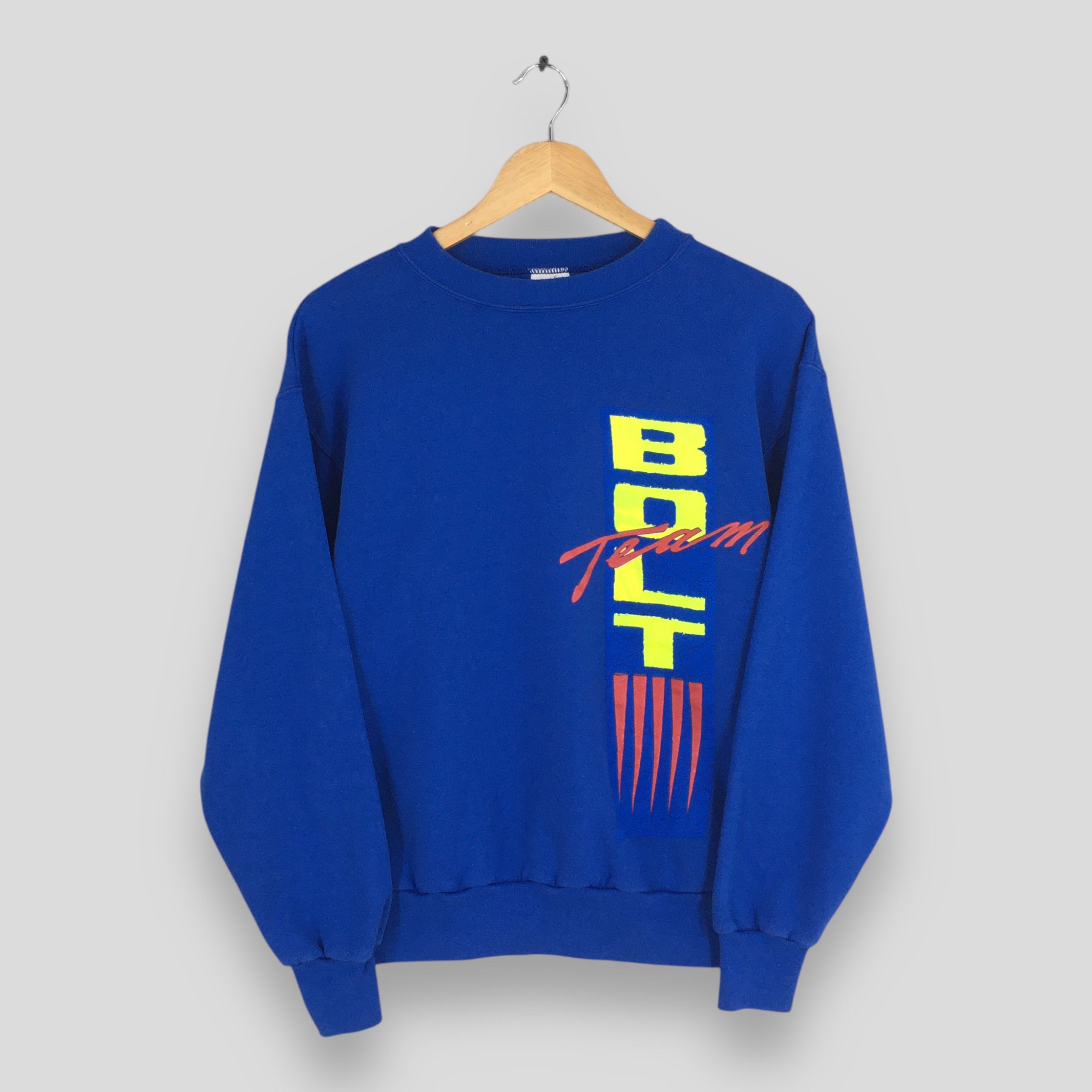 Lightning Bolt × Vintage Vintage 90s Lightning Bolt Blue Sweatshirt Medium Size US M / EU 48-50 / 2 - 1 Thumbnail