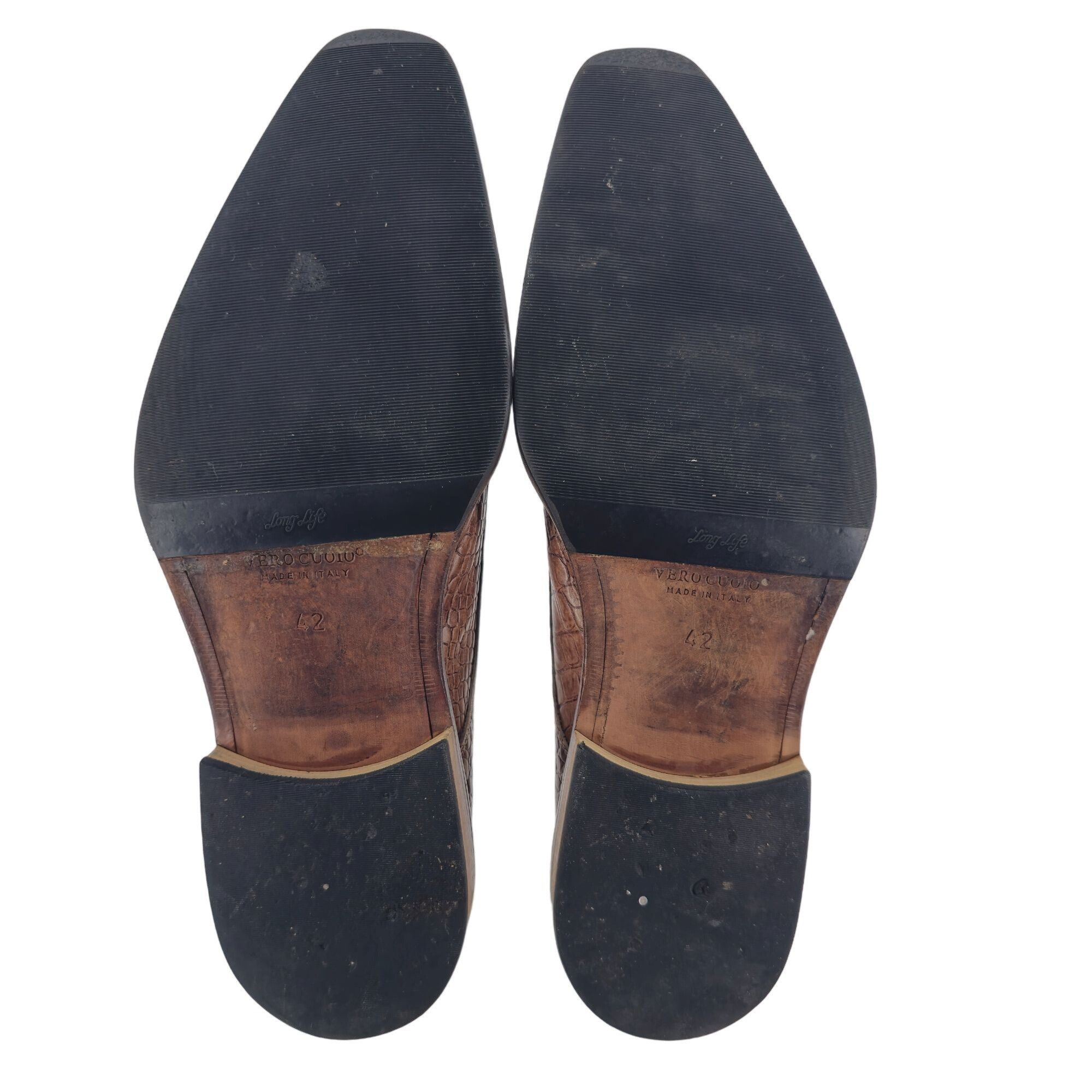 Other Vintage Italy Marcopizzi Men 8.5 Tan Brown Alligator Leather Size US 8.5 / EU 41-42 - 6 Thumbnail