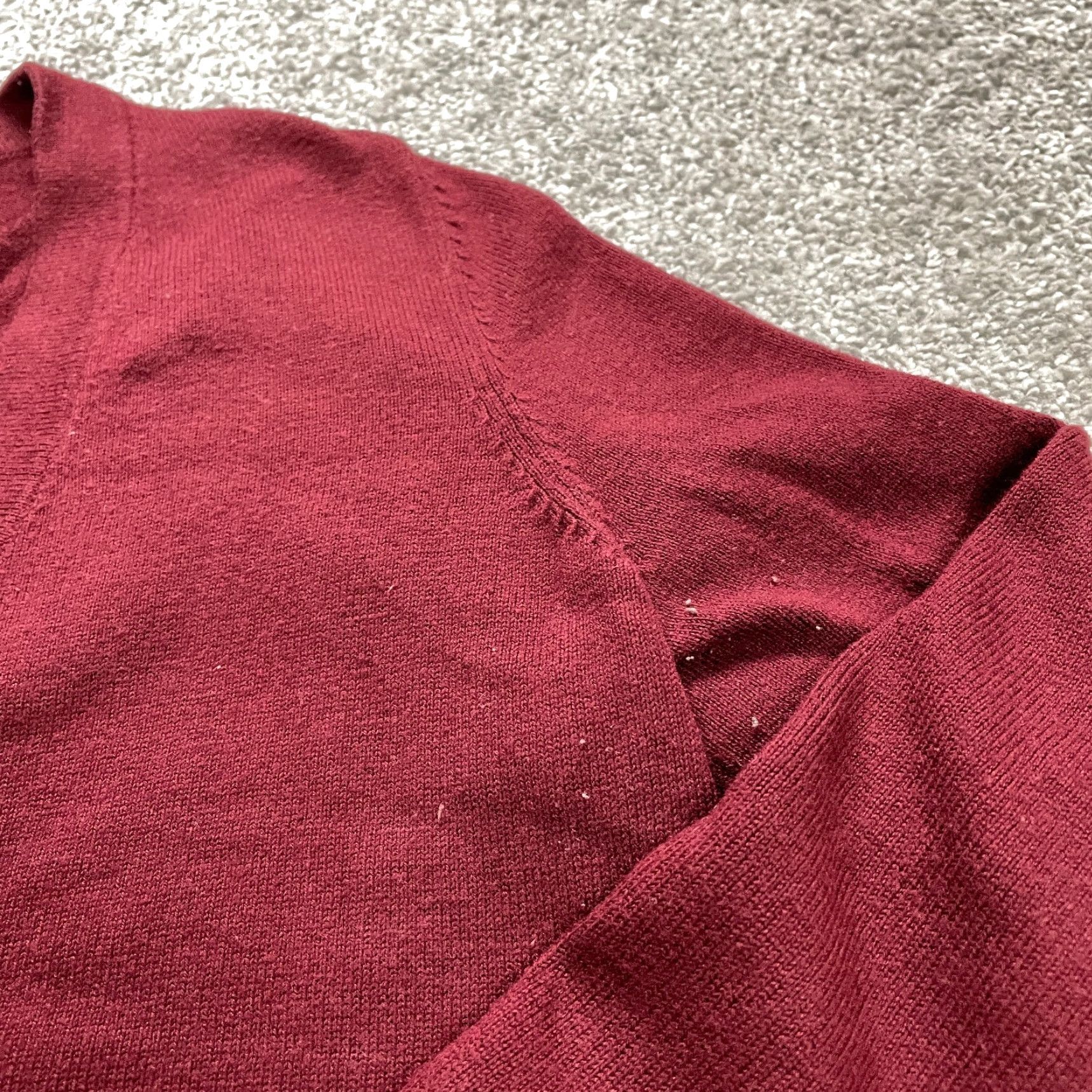 Lands' End VINTAGE Lands' End Women's Knit Cardigan Sweater XS Red Polka Dot Long Sleeve Pockets Casual Size XS / US 0-2 / IT 36-38 - 3 Thumbnail