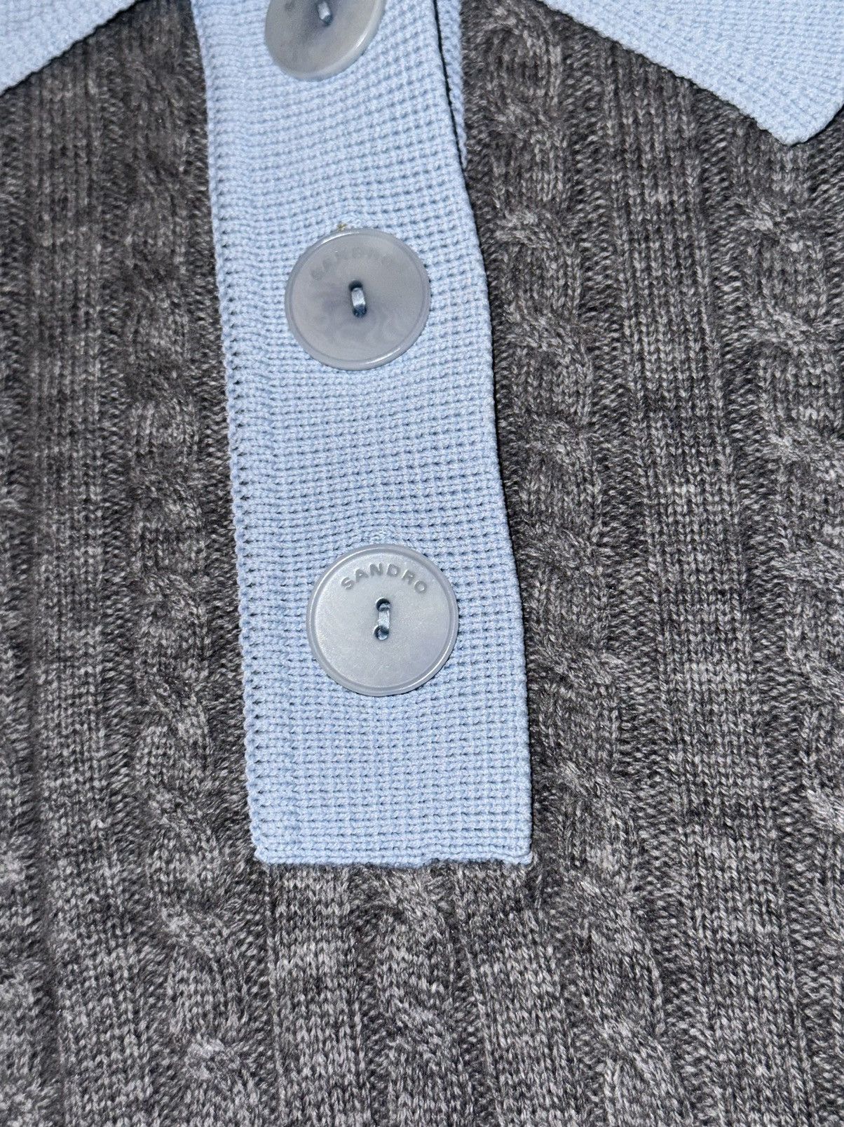 Designer × Sandro Sandro oldmoney style cable knit wool sweater Size S / US 4 / IT 40 - 5 Thumbnail
