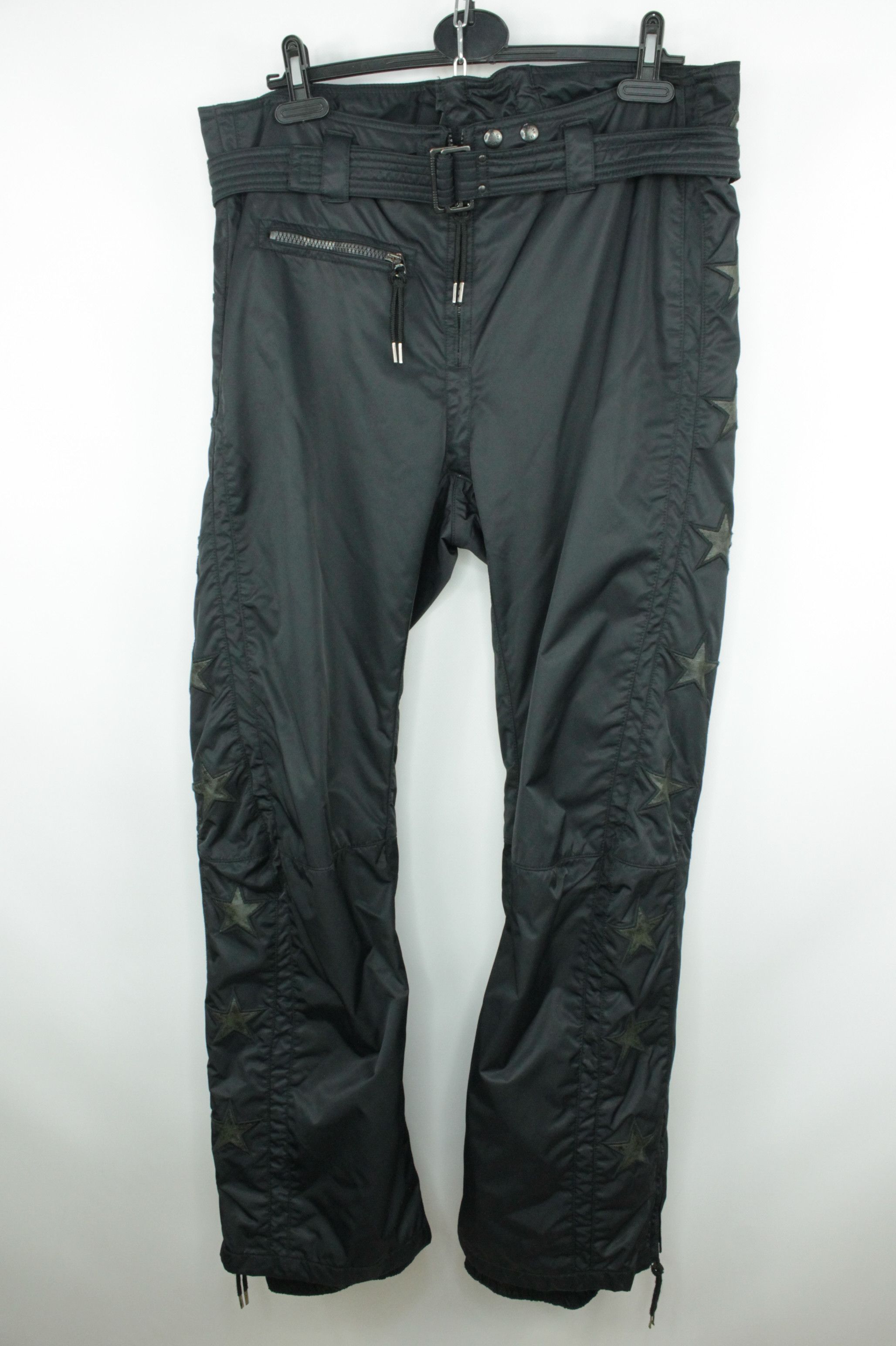 JET SET JET SET Black Nylon Ski Iconic Star Pants Women's Size 36" / US 14 / IT 50 - 1 Thumbnail