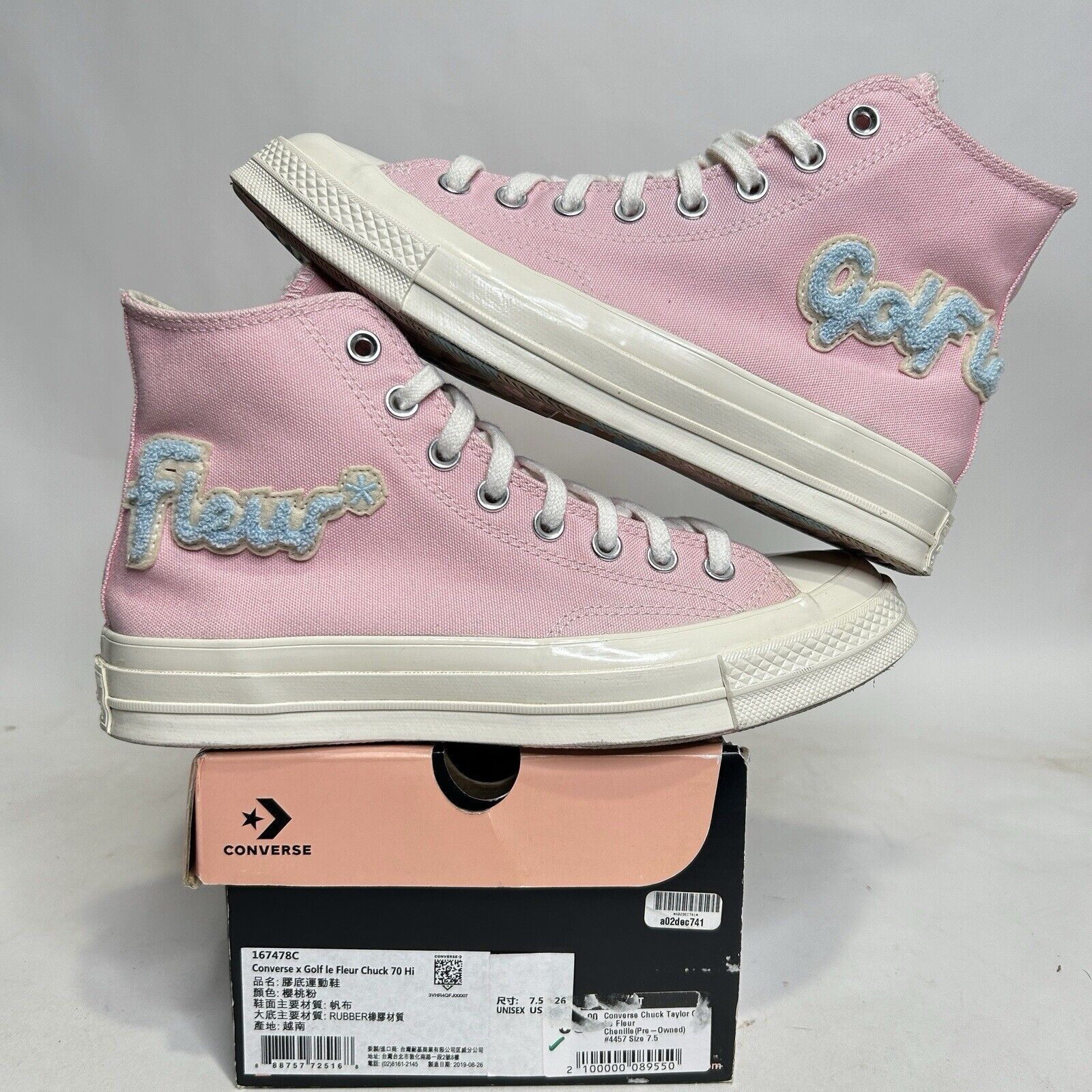 Converse Converse Chuck 70 Chenille x Golf Le Fleur “Almond Blossom” Size US 9.5 / IT 39.5 - 1 Thumbnail