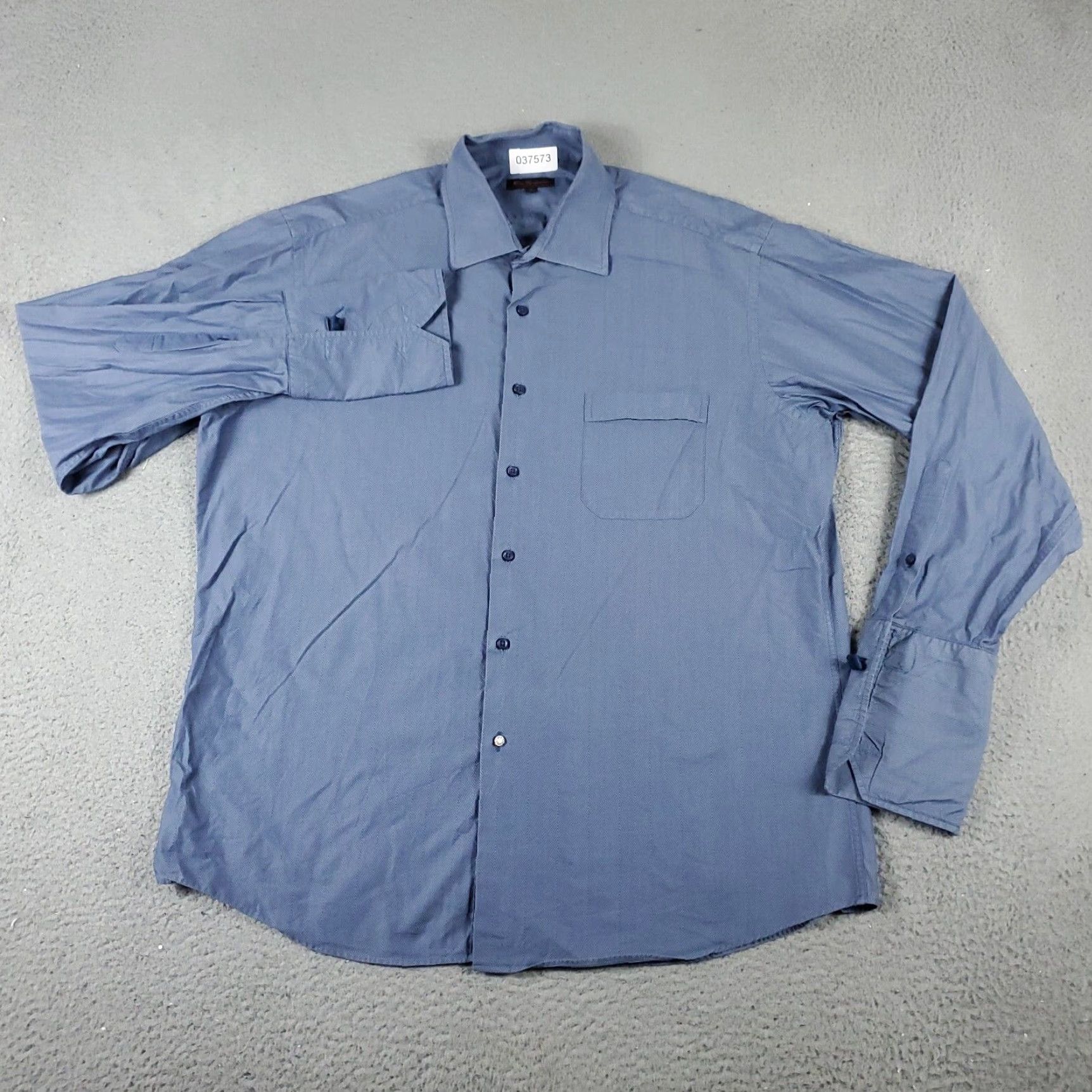 Ben Sherman Ben Sherman Shirt Mens Size 17 Blue Dress Button Up Long Sleeve Size 46R - 2 Thumbnail
