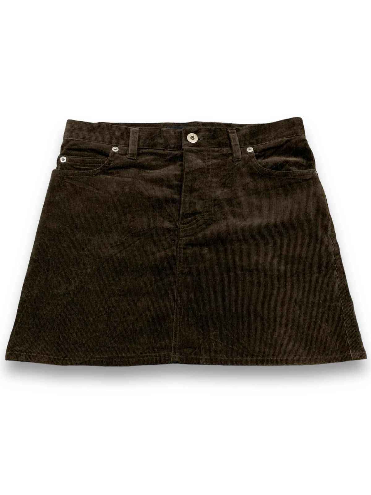 Jil Stuart Vintage Jill Stuart Button Fly Velvet Corduroy Mini Skirt Size 27" / US 4 / IT 40 - 1 Thumbnail