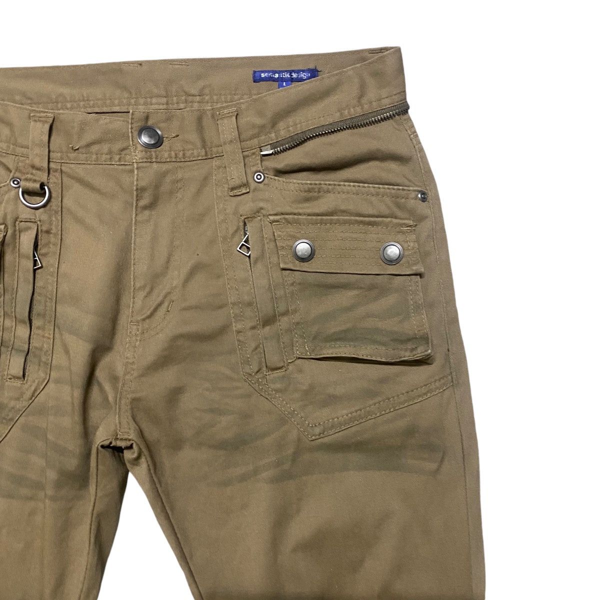 Le Grande Bleu (L.G.B.) Semantic Design Cargo Tactical Stacked Flare Pants Size US 32 / EU 48 - 5 Thumbnail