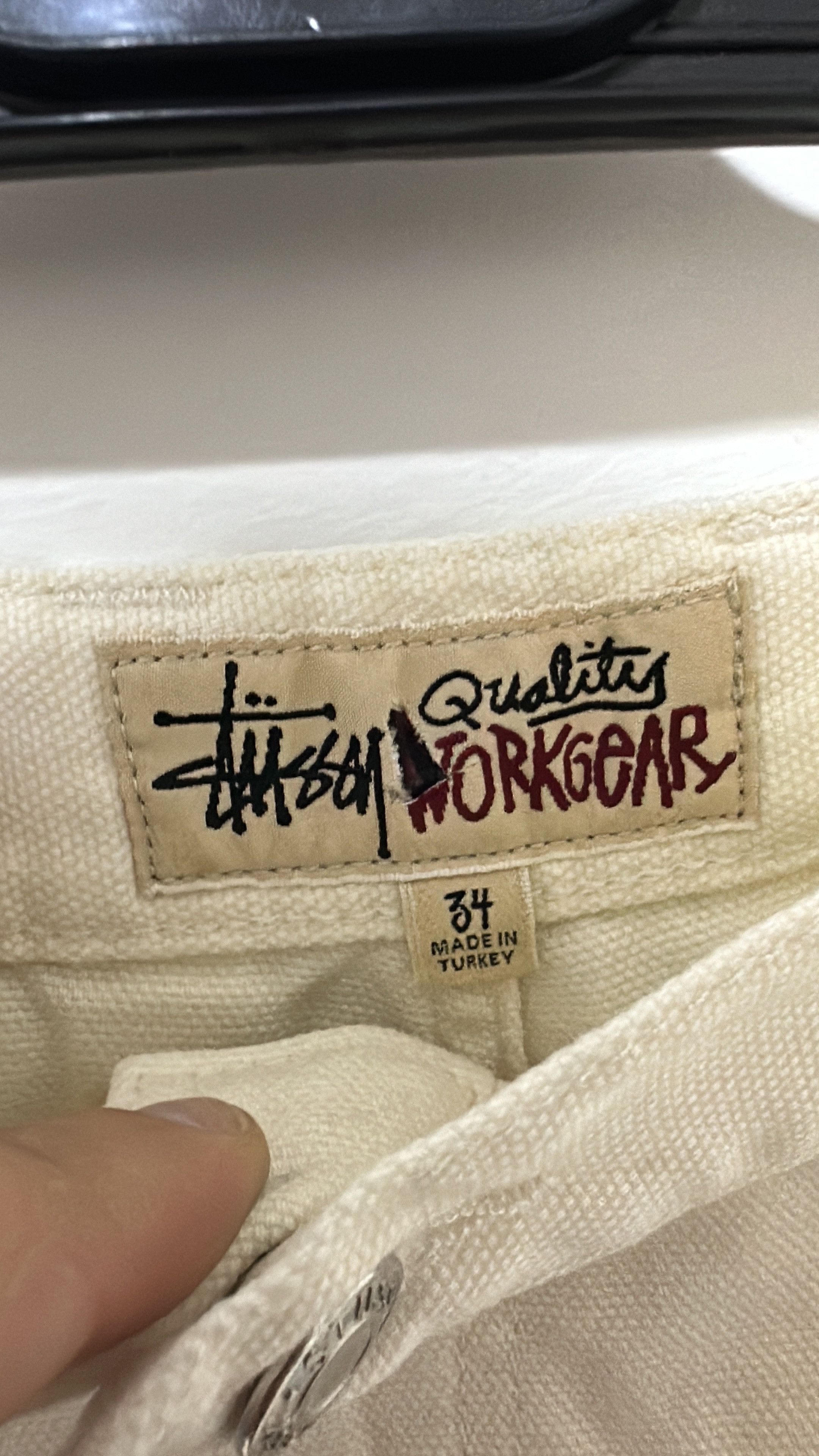 Stussy Stussy Double Knee Work Pant Bone Size 34 Size US 34 / EU 50 - 4 Thumbnail