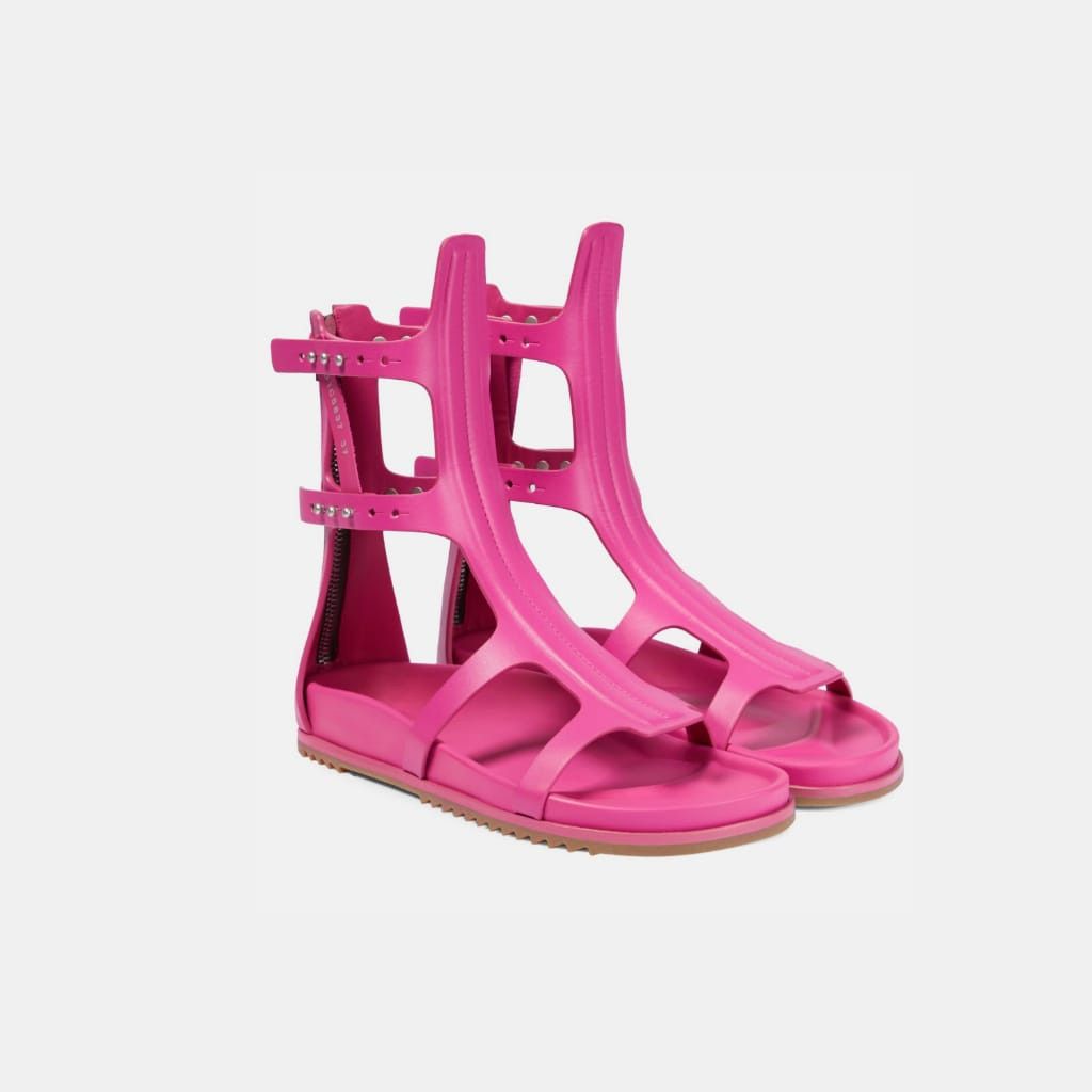 Rick Owens o1y0126 Gladiator Sandals in Fuchsia Size US 10 / IT 40 - 1 Thumbnail