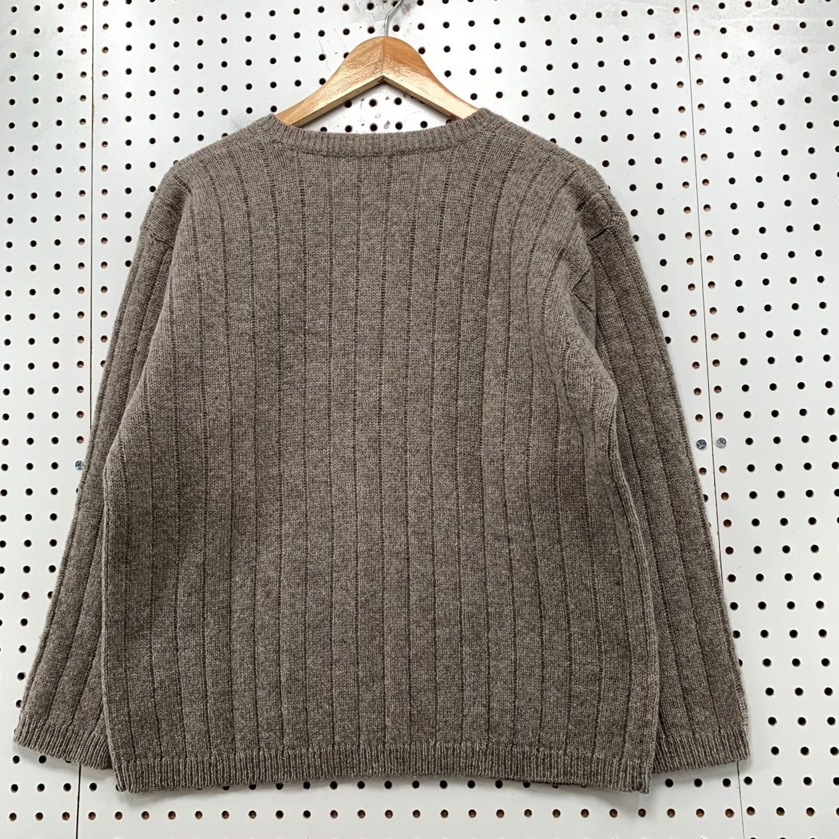 Express Express Tricot Wool Sweater Womens M Brown 100% Wool Hong Kong Vintage Size M / US 6-8 / IT 42-44 - 2 Thumbnail