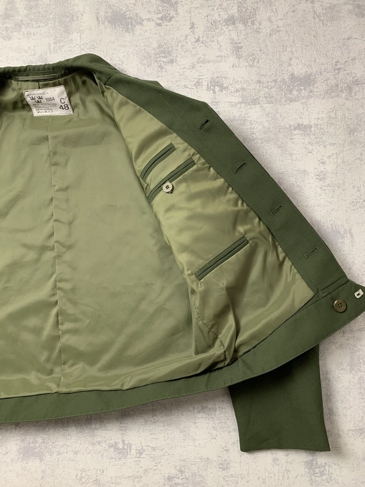 Vintage 80s Cropped Swedish Army Jacket Boxy Vintage Y2K Size US M / EU 48-50 / 2 - 9 Thumbnail