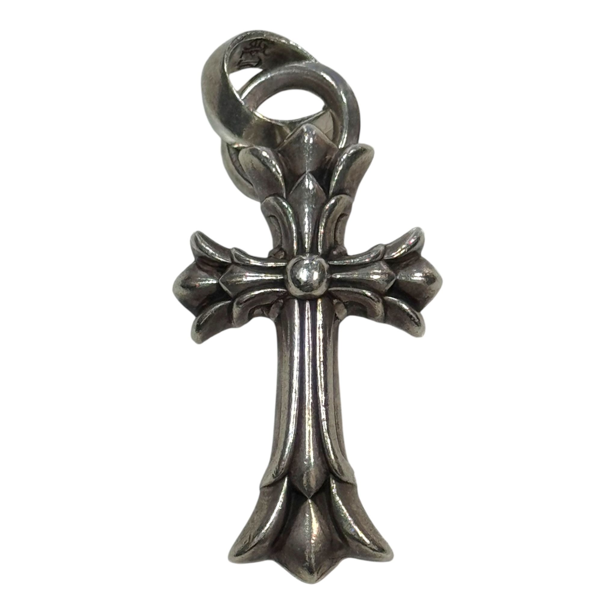 Chrome Hearts Double CH Cross Pendant w Attached Bale Silver Size ONE SIZE - 1 Thumbnail