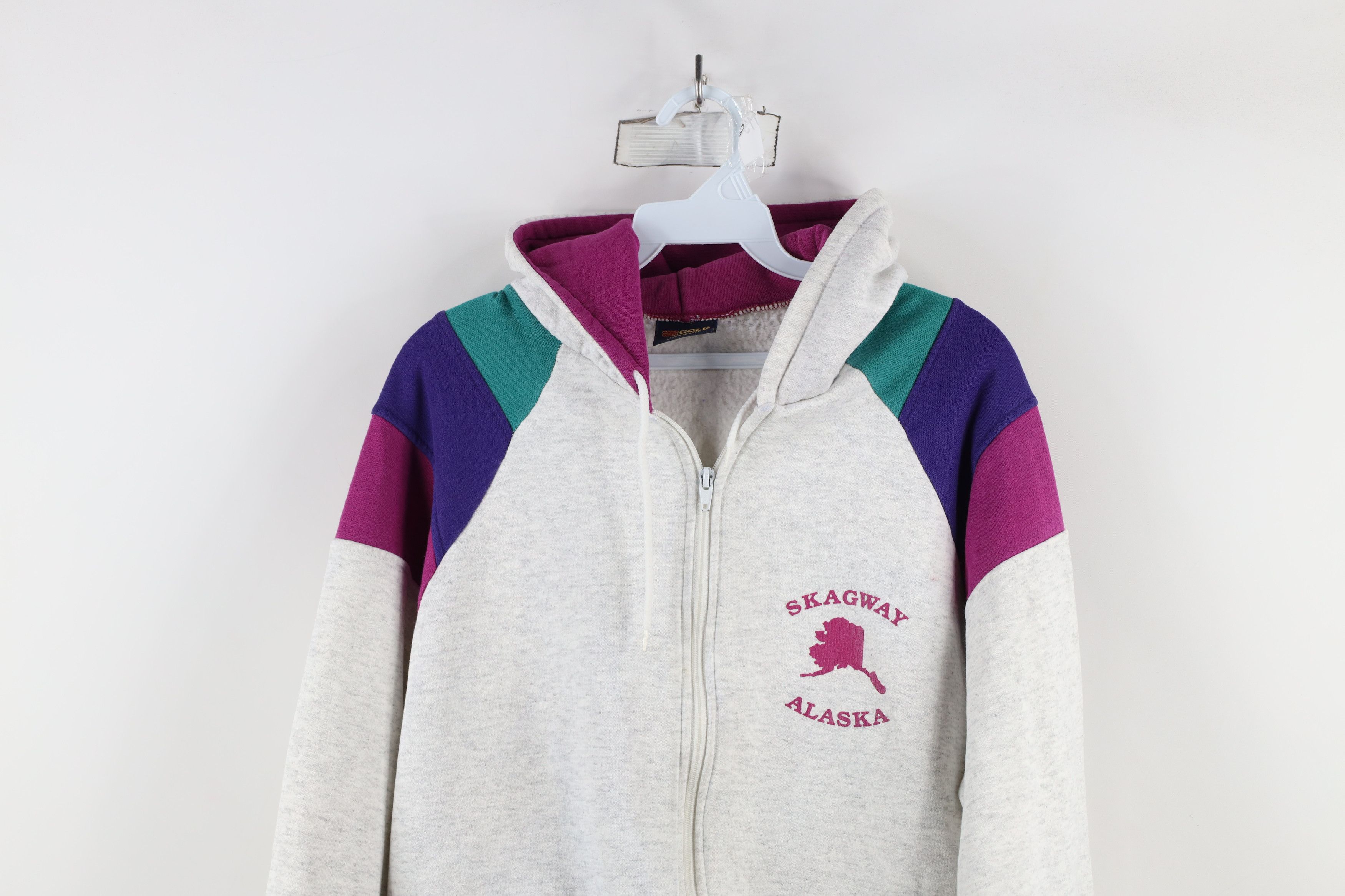 Vintage Vintage 90s Streetwear Skagway Alaska Full Zip Hoodie USA Size L / US 10 / IT 46 - 2 Thumbnail