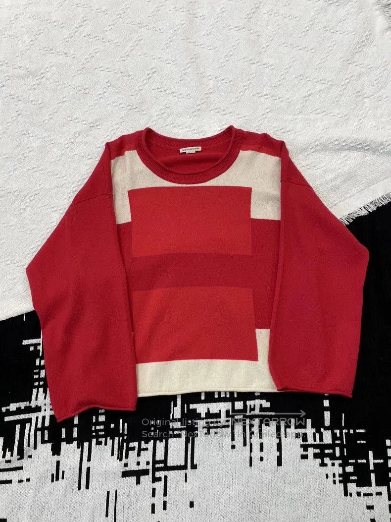 Hermes Hermes Red Colorblock Cashmere Sweater. Size US XS / EU 42 / 0 - 1 Thumbnail