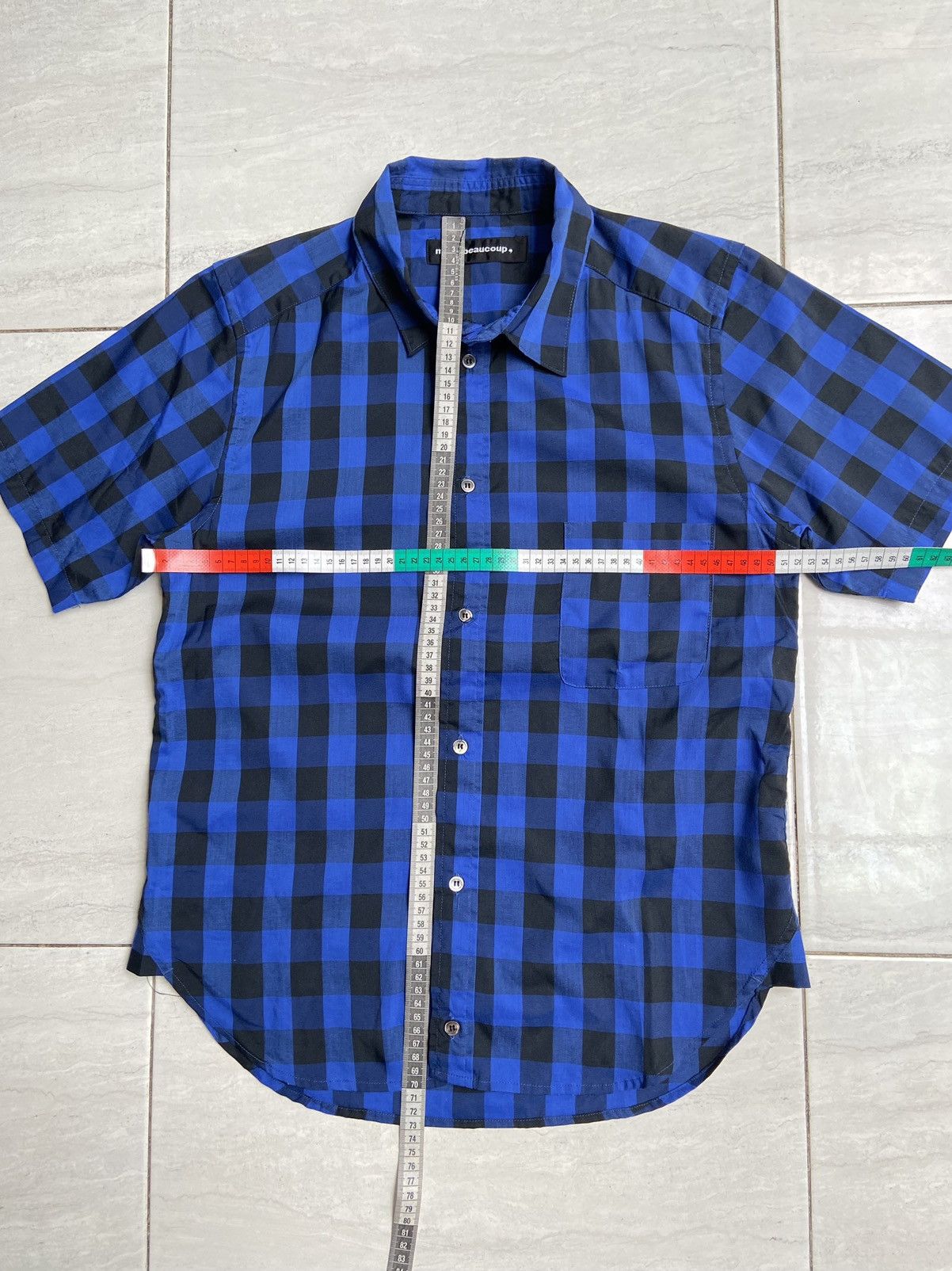 Issey Miyake × Japanese Brand × mercibeaucoup MERCIBEAUCOUP Plaid Shirt Size US S / EU 44-46 / 1 - 2 Thumbnail