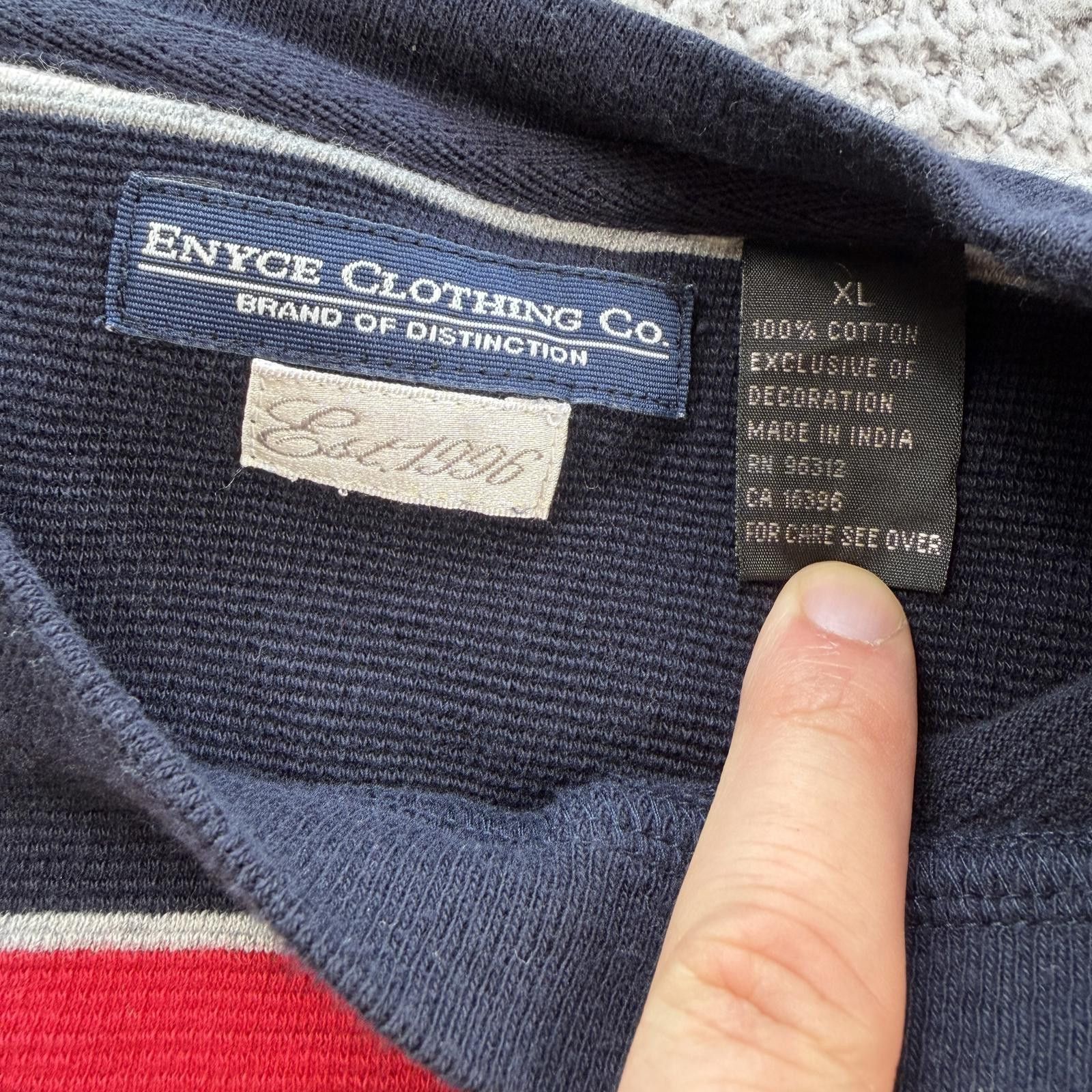 Enyce Vintage Enyce Clothing Co Striped Long Sleeve Shirt 3XL Navy Size US XXL / EU 58 / 5 - 4 Thumbnail
