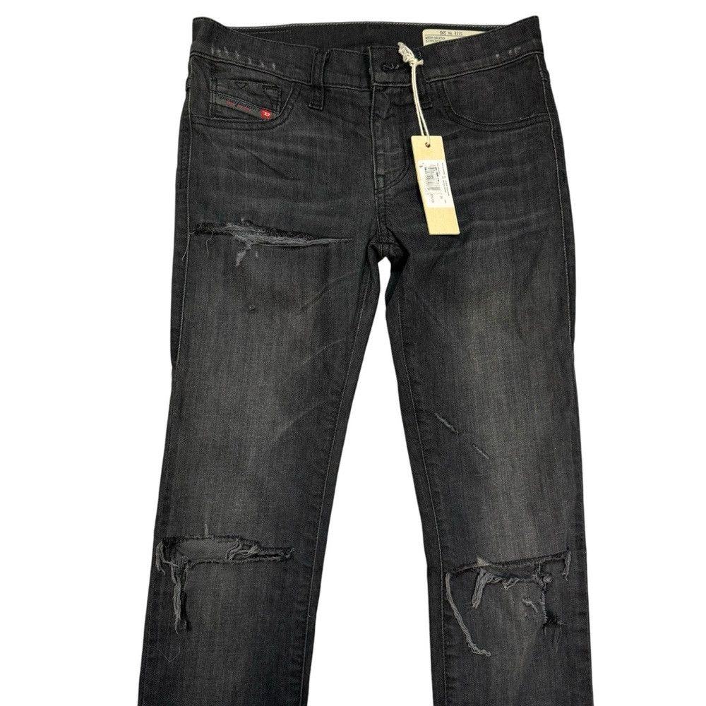 Diesel NWT New $228 Diesel Liver Black Distressed Low Waist Slim J Size 26" / US 2 / IT 38 - 2 Thumbnail
