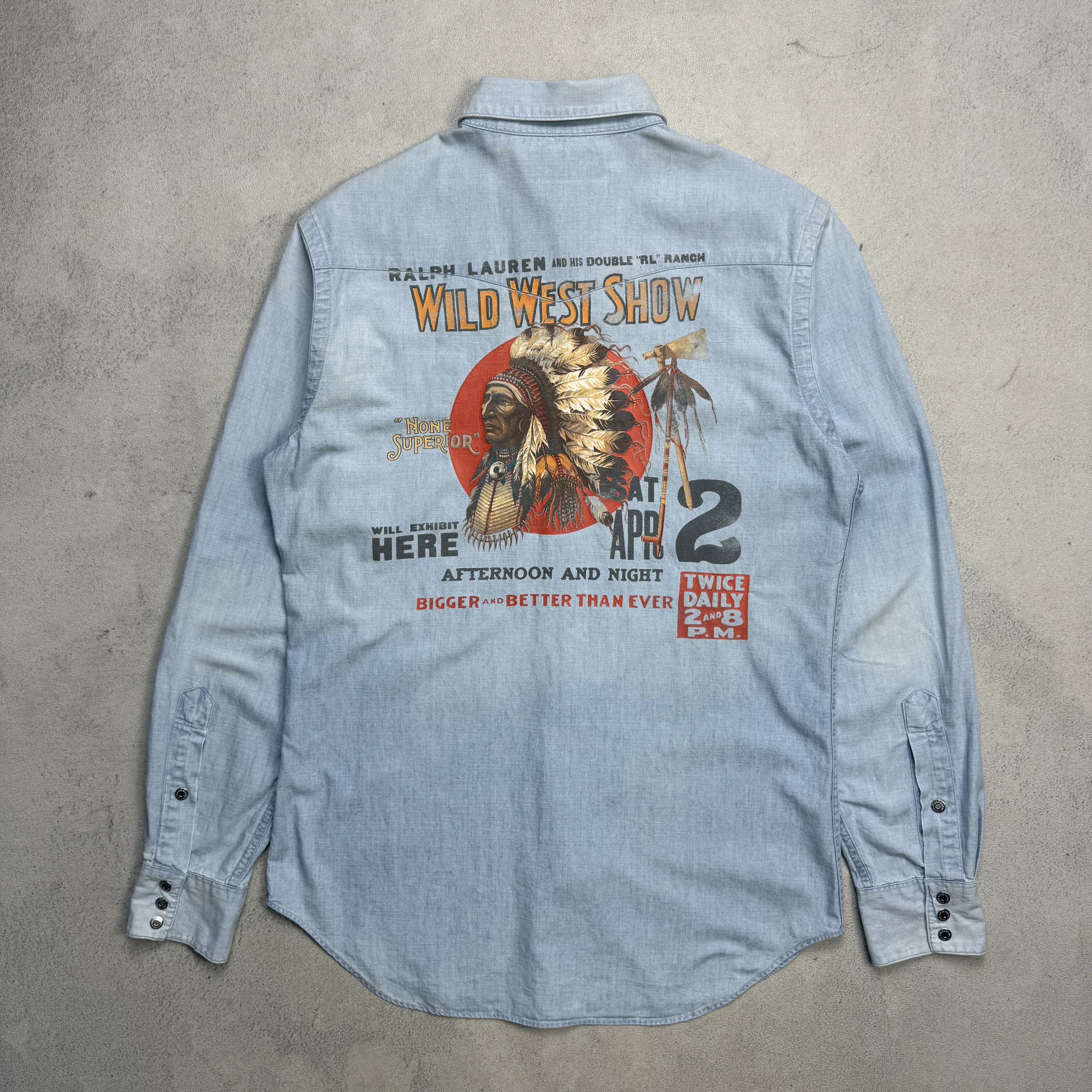 Vintage Polo Ralph Lauren Wild West Show Indian Head Shirt