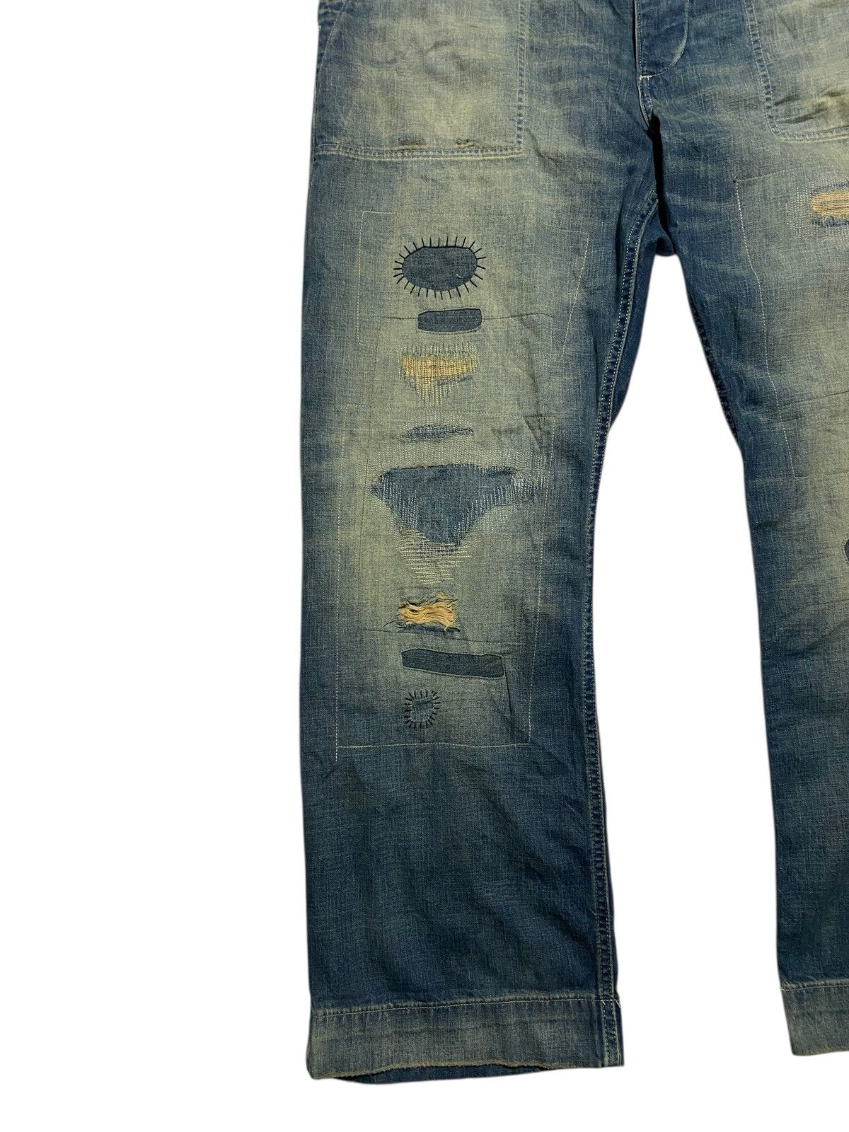 RRL Ralph Lauren Polo Ralph Lauren Patchwork Denim Pants Size US 39 - 8 Thumbnail