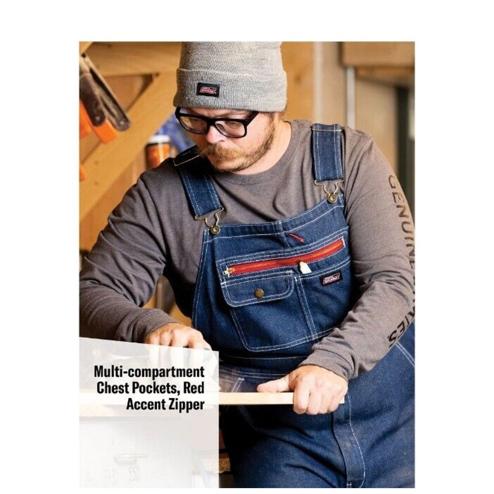 Dickies Dickies Bib Overalls Men's S R Relaxed Ultra Tough Workwear Size US 38 / EU 54 - 4 Thumbnail